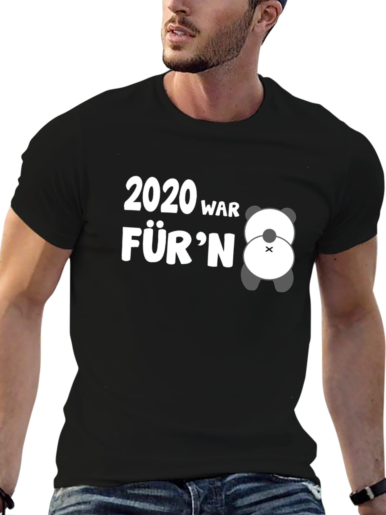 Black 2020 Bear T-Shirt - Unisex Black Tee view 6