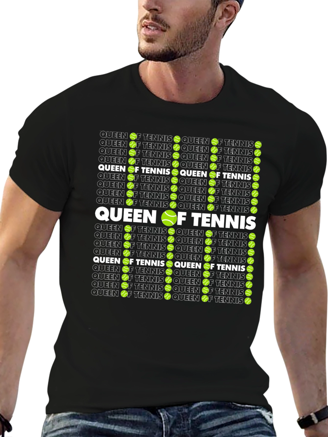Black Queen of Tennis Graphic Tee view 6