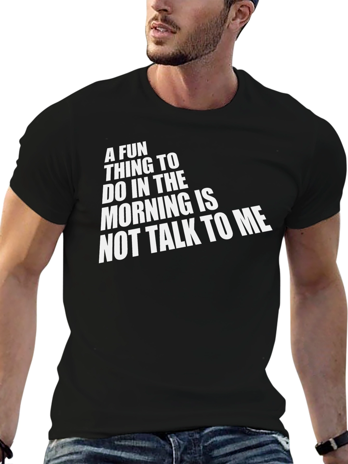 Black Funny Morning T-Shirt - Do Not Talk To Me! view 6