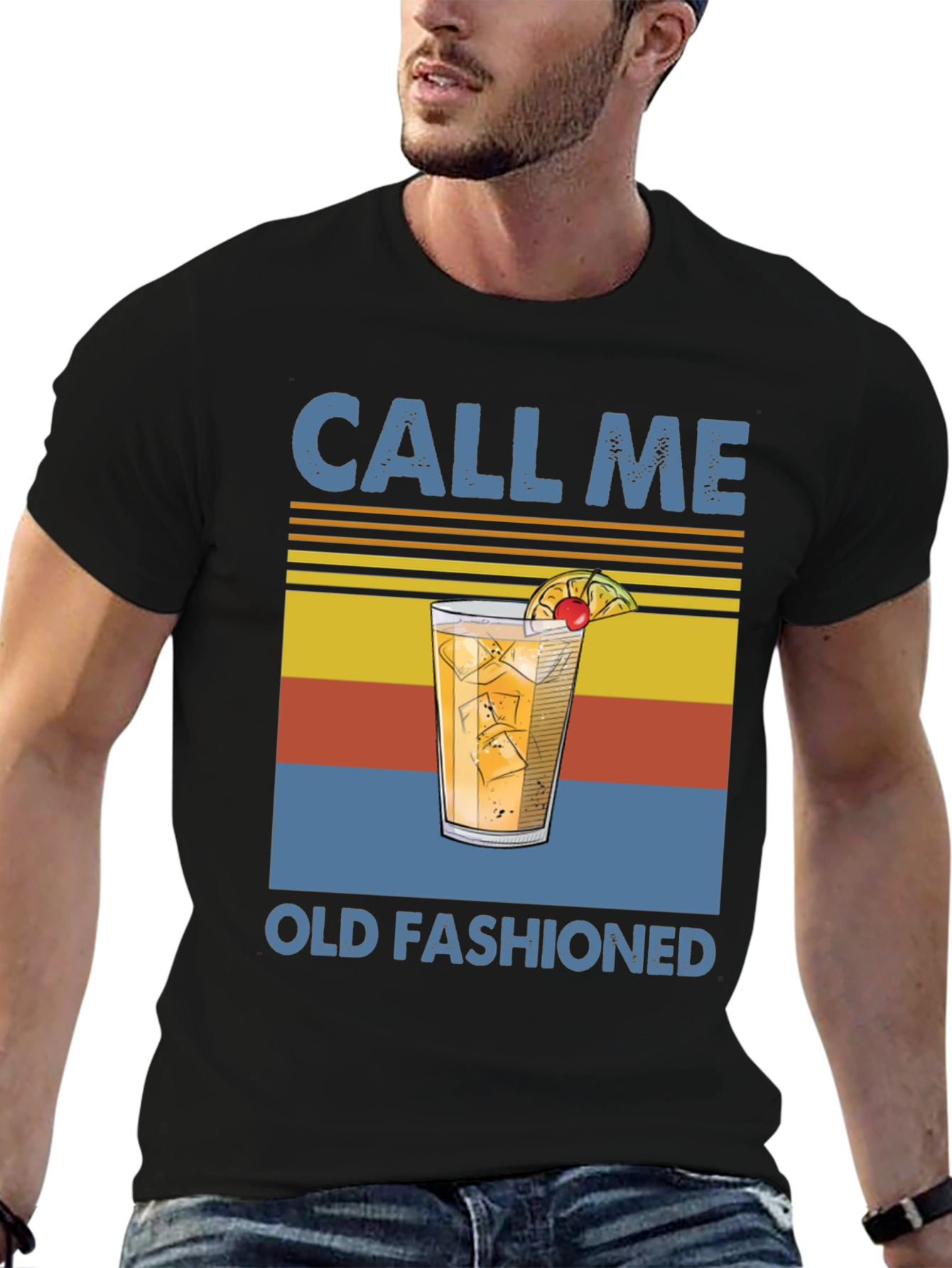 Black Call Me Old Fashioned T-Shirt view 6