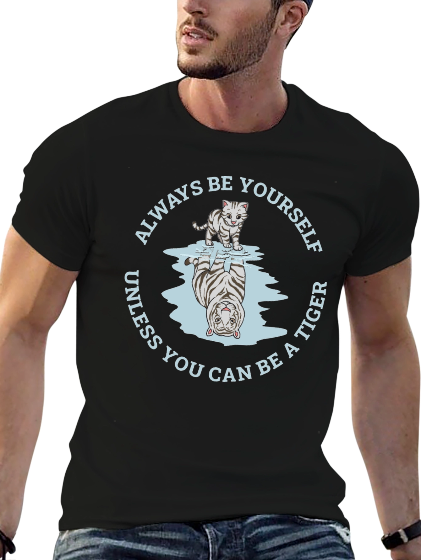 Black Always Be Yourself Unless You Can Be A Tiger T-Shirt view 6