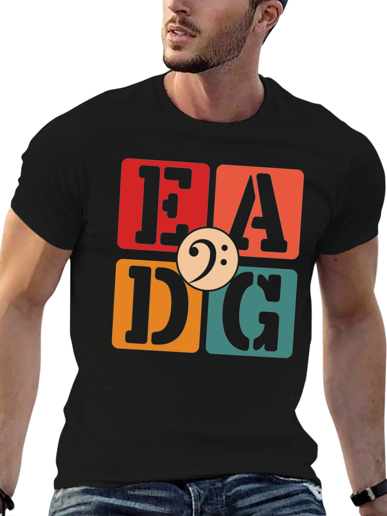 Black EADG Retro Bassist T-Shirt view 6
