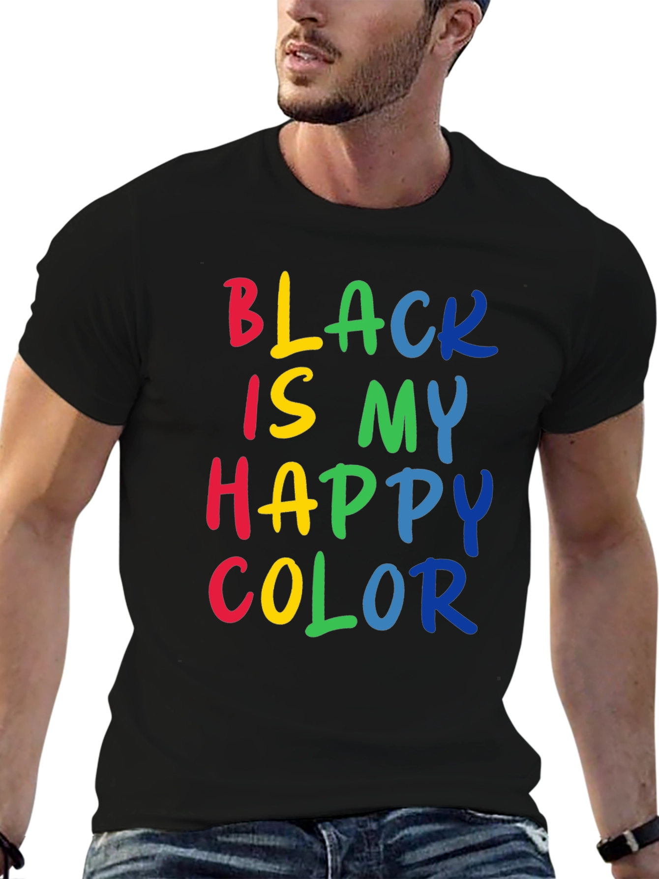 Black Black is My Happy Color Tee view 6