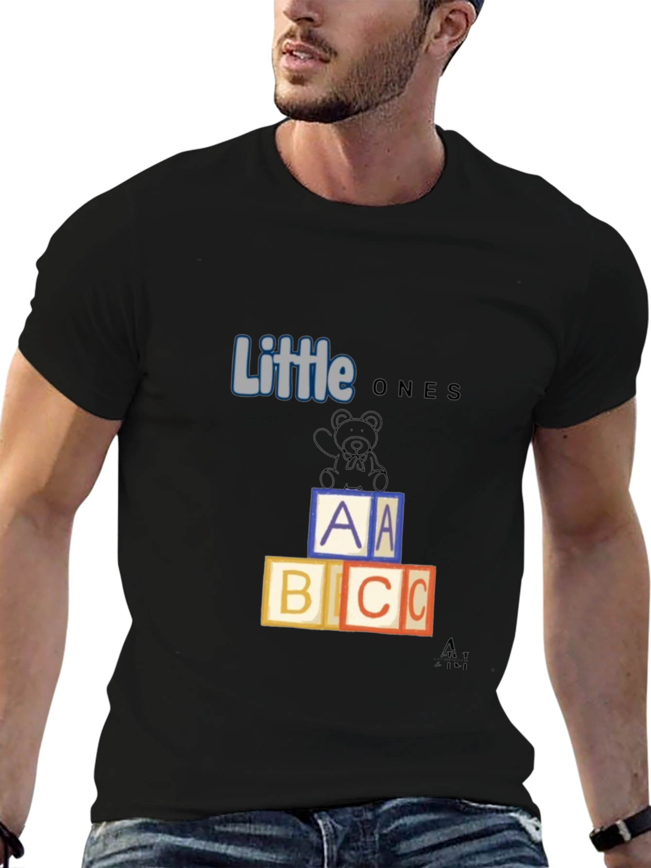 Black Little Ones ABC Blocks Graphic Tee view 6