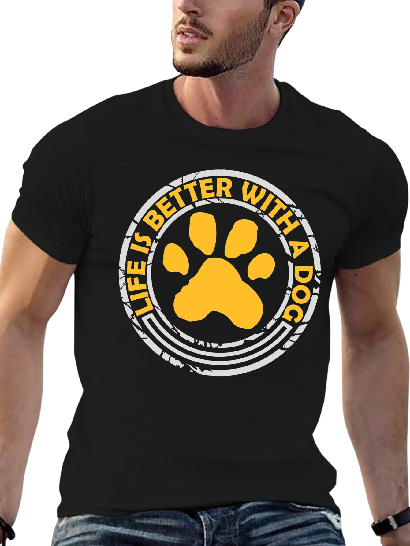 Black Life is Better With a Dog Graphic Tee view 6