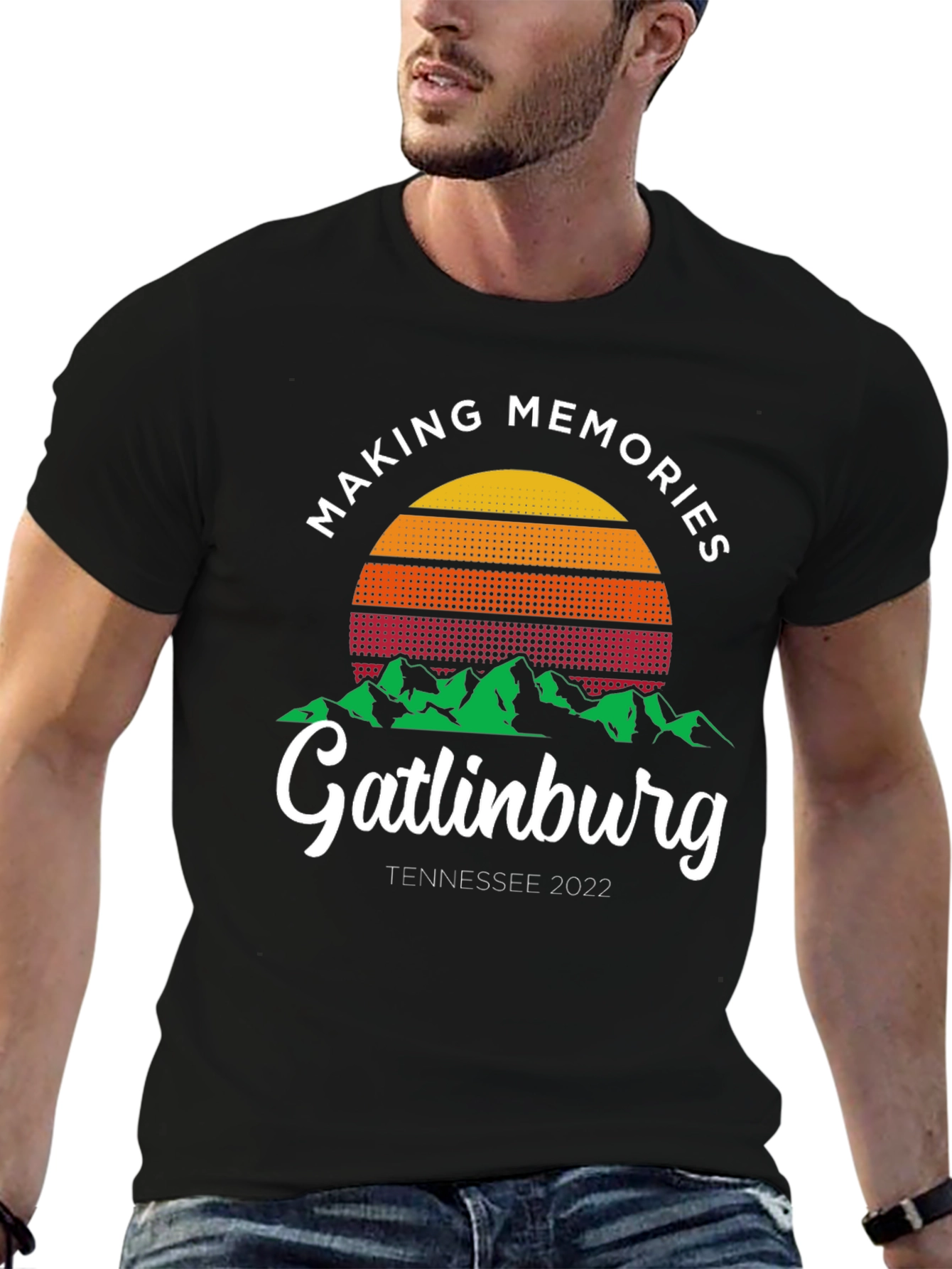 Black Gatlinburg Tennessee 2022 Graphic Tee view 6