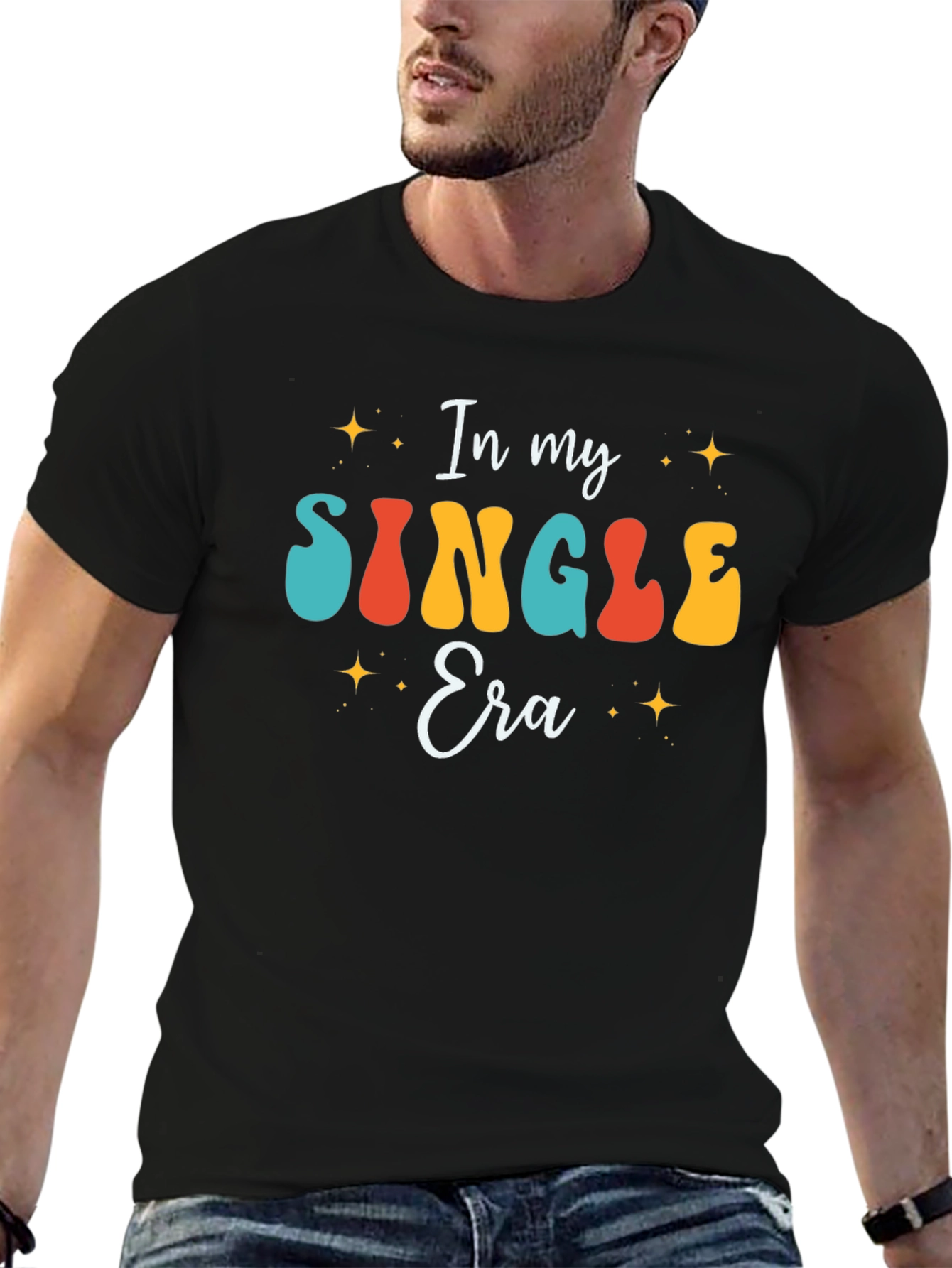 Black In My Single Era Graphic T-Shirt view 6