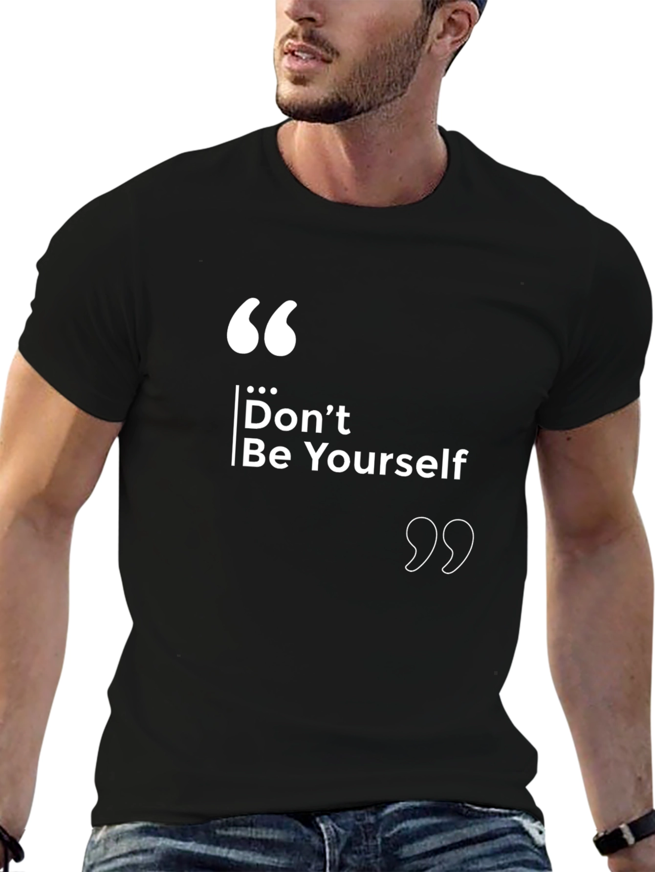 Black Don't Be Yourself T-Shirt Funny Slogan Tee view 6