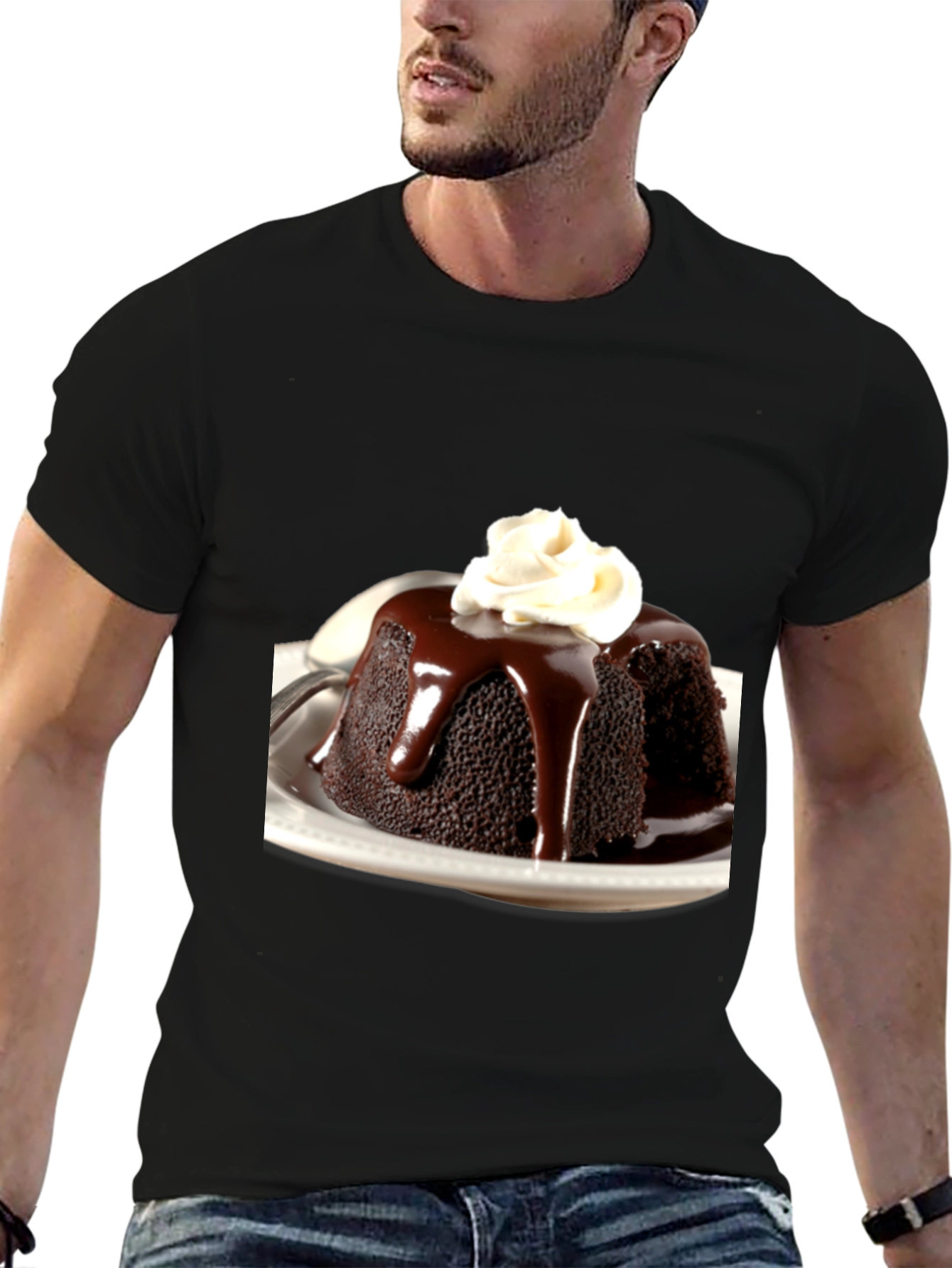 Black Chocolate Pudding Dessert T-Shirt view 6