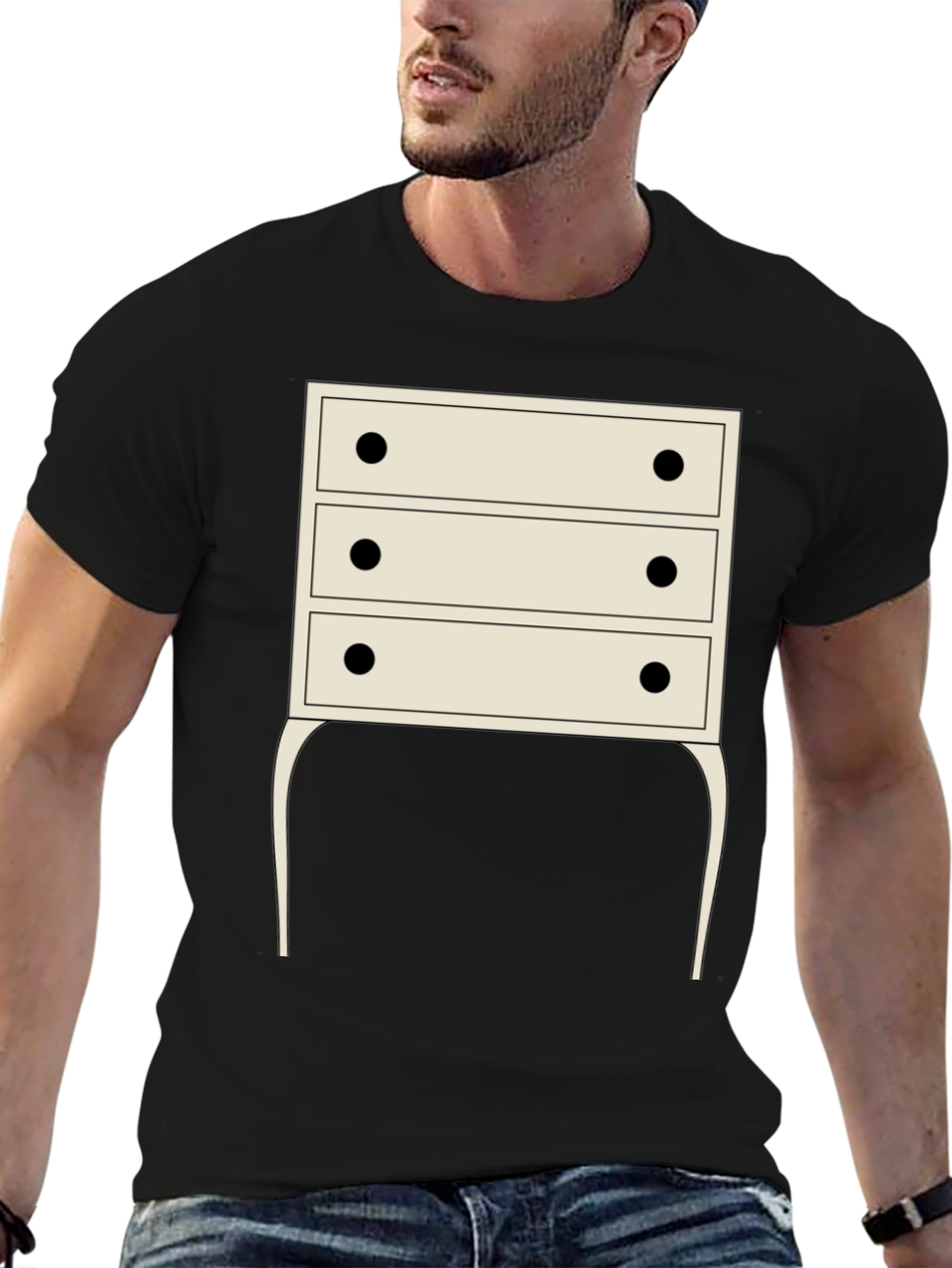 Black Drawer Dresser Graphic Tee - Unique Design view 6