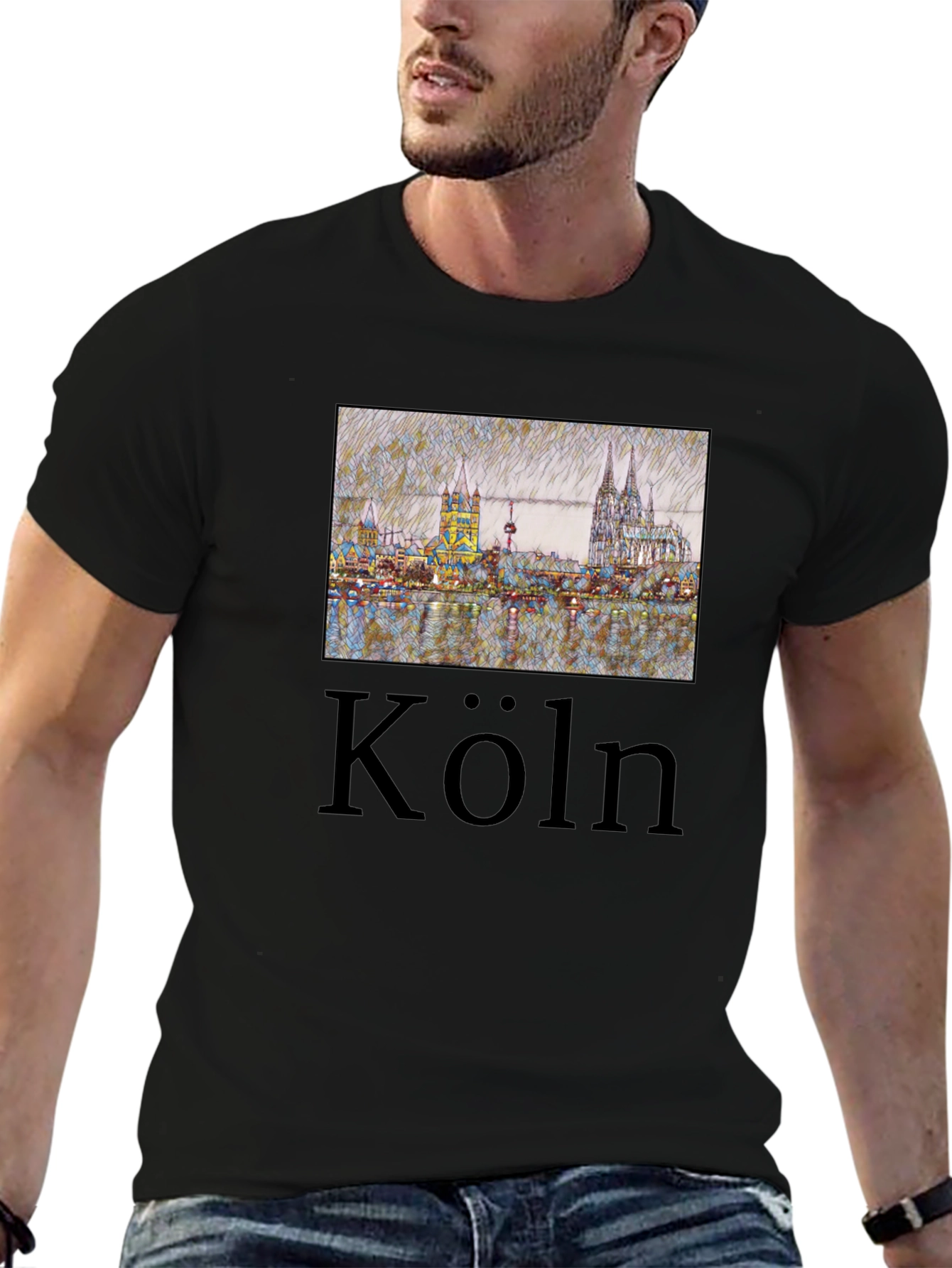 Cologne Skyline T-Shirt - Köln Germany Tee - 6
