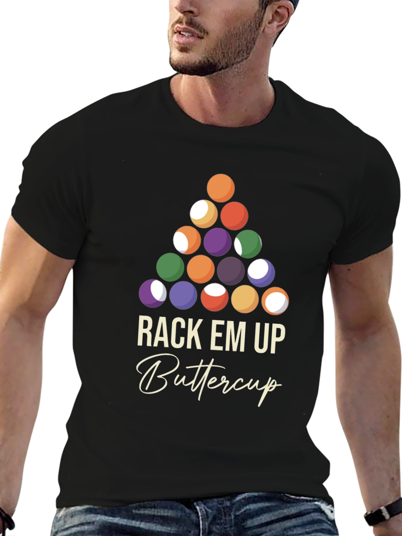 Rack 'Em Up Buttercup T-Shirt - Billiards Design - 6