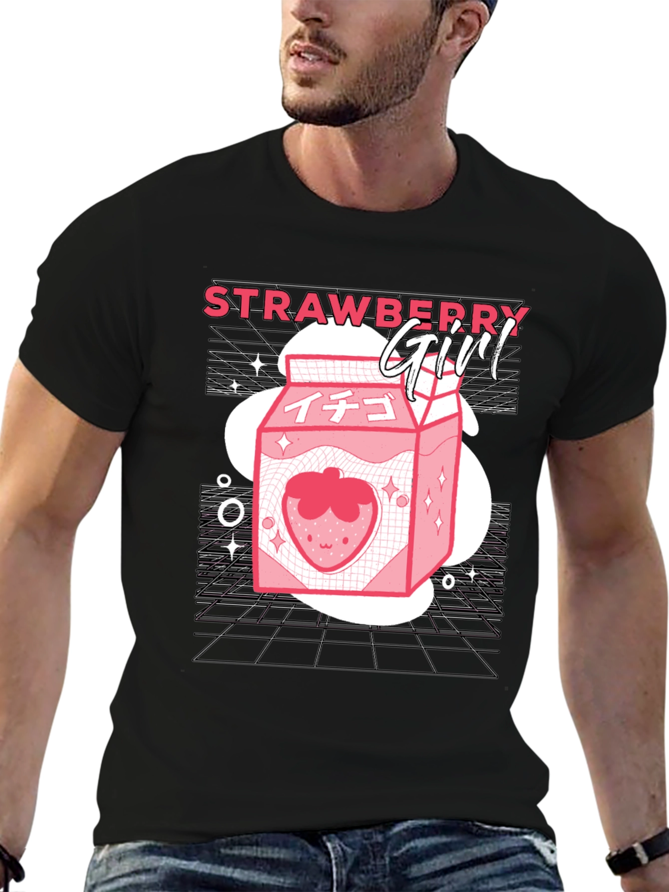 Black Strawberry Girl Graphic Tee - Anime Inspired view 6