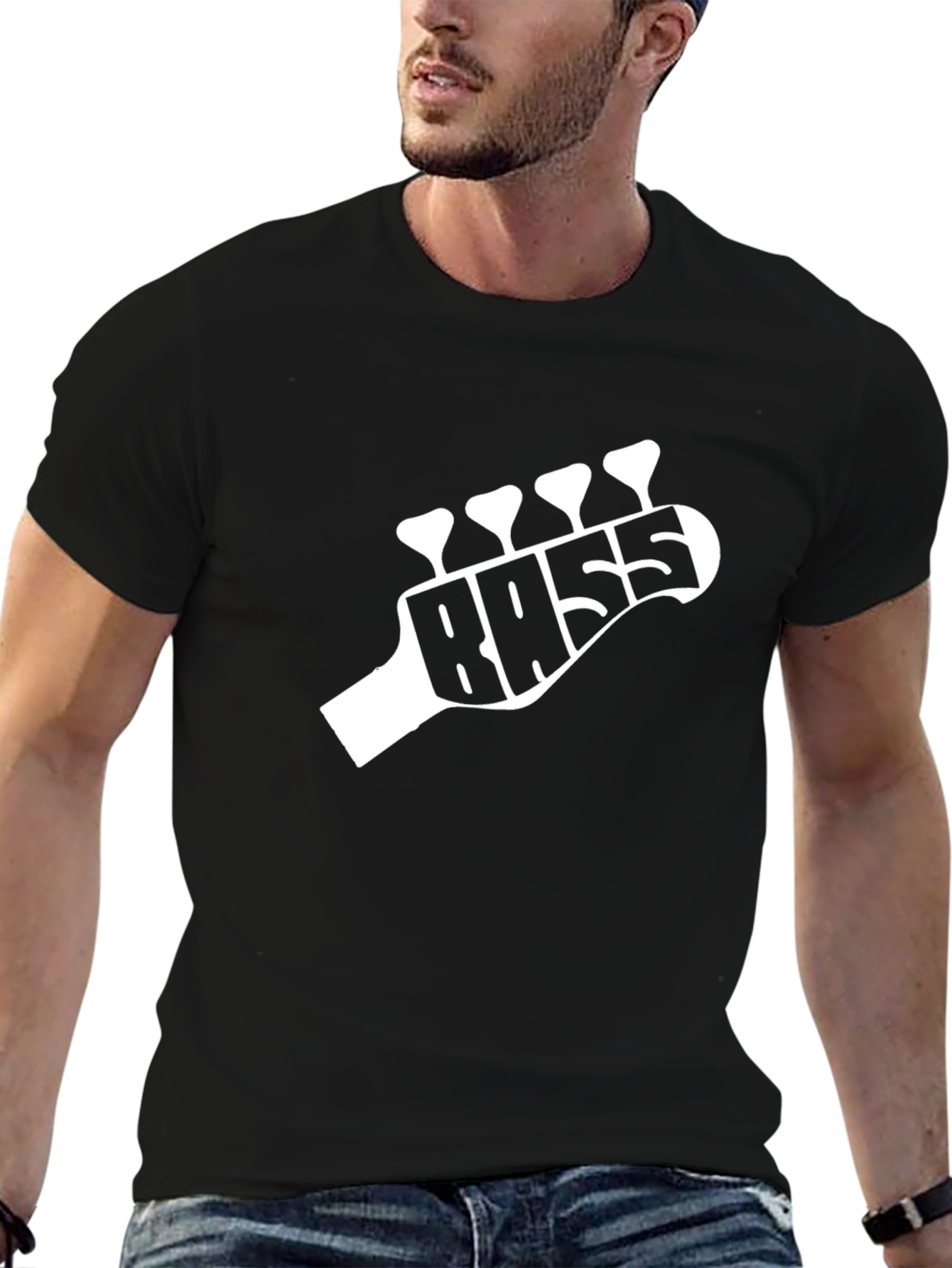 Bass Guitar Headstock T-Shirt - Musician Tee - 6