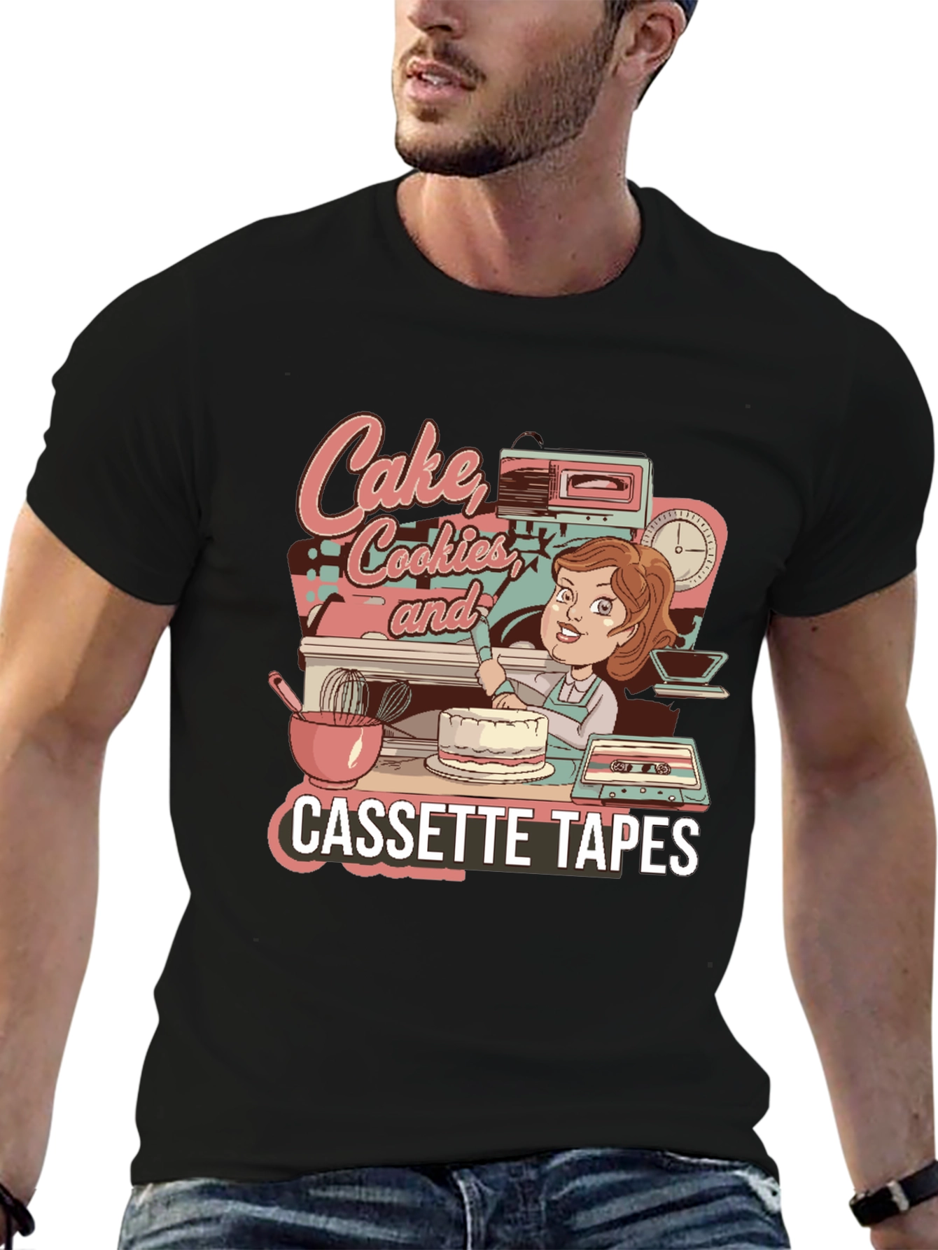 Black Cake, Cookies & Cassette Tapes Graphic Tee view 6