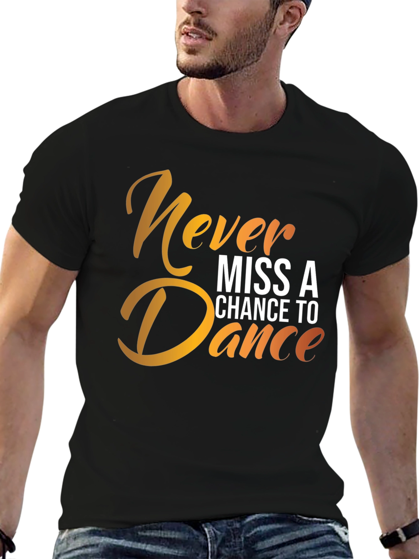 Black Never Miss a Chance to Dance Black T-Shirt view 6