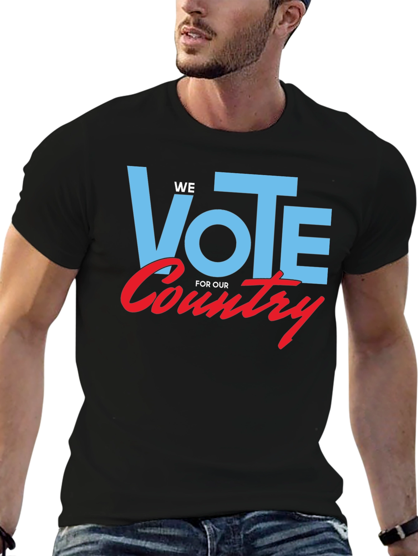 Black Vote For Our Country Graphic Tee - Black Cotton view 6