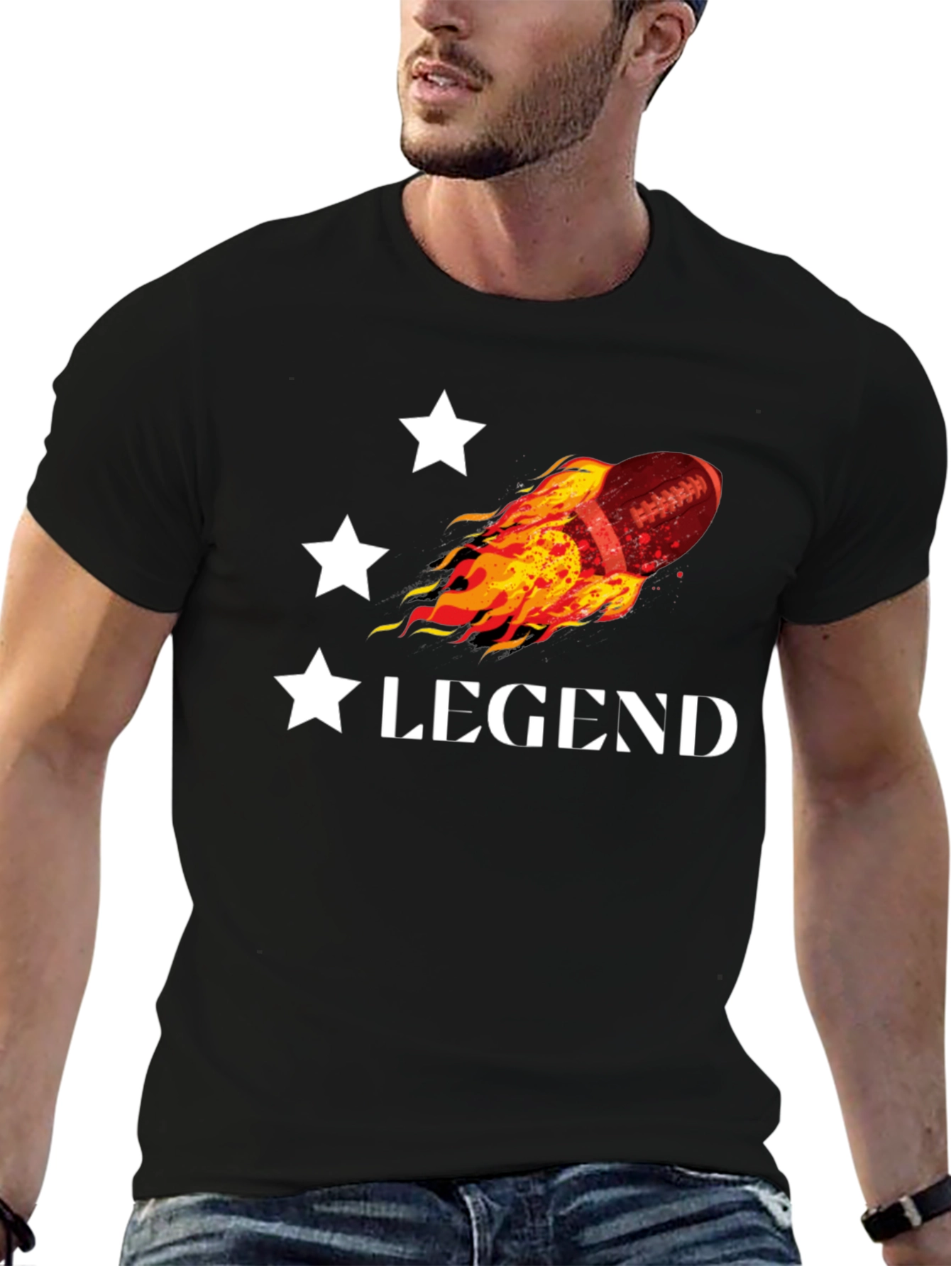 Black Legend Football Graphic Tee view 6