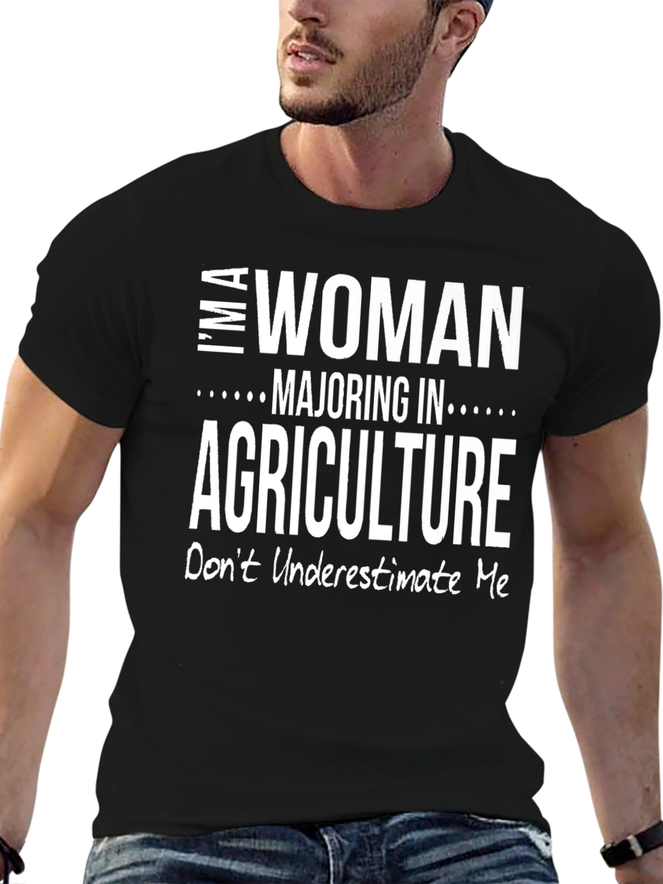 Black Woman Majoring in Agriculture Graphic T-Shirt view 6