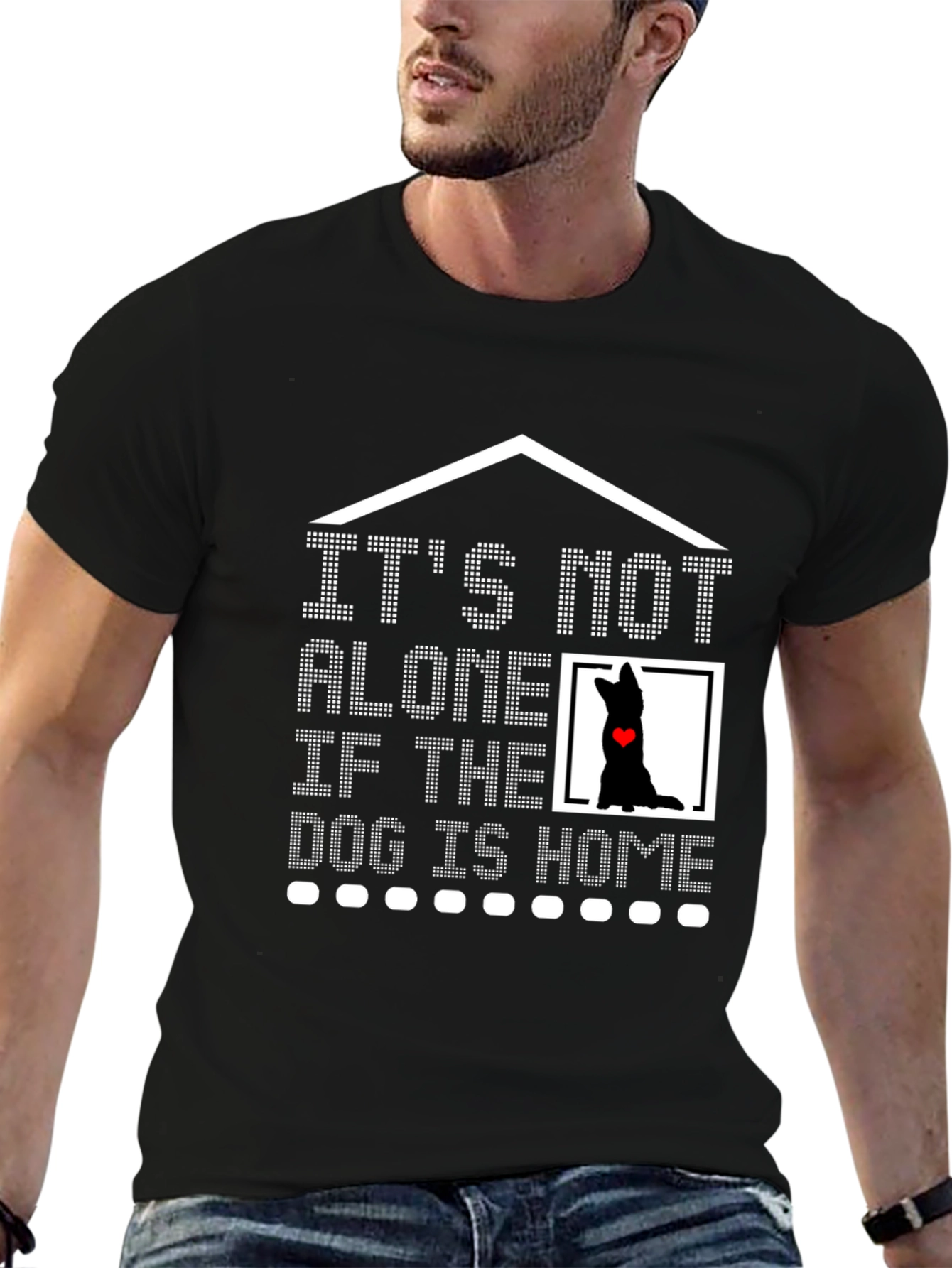 Dog Lover T-Shirt - It's Not Alone If the Dog is Home Tee - 6