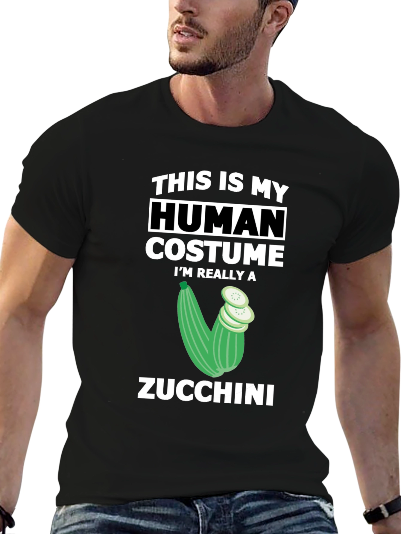 Zucchini Human Costume Funny T-Shirt - 6
