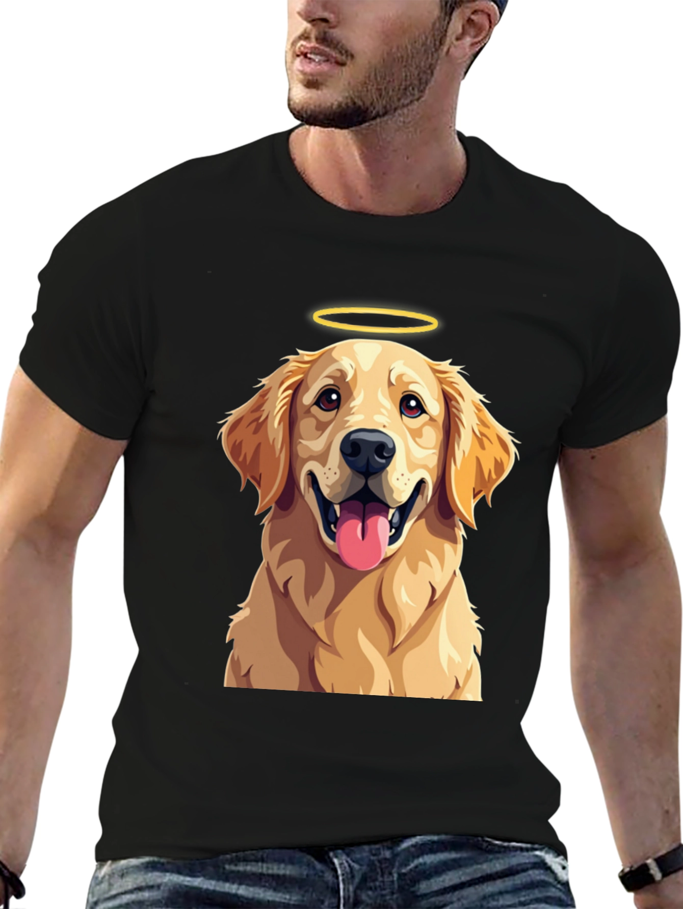 Angel Golden Retriever T-Shirt - Cute Dog Tee - 6