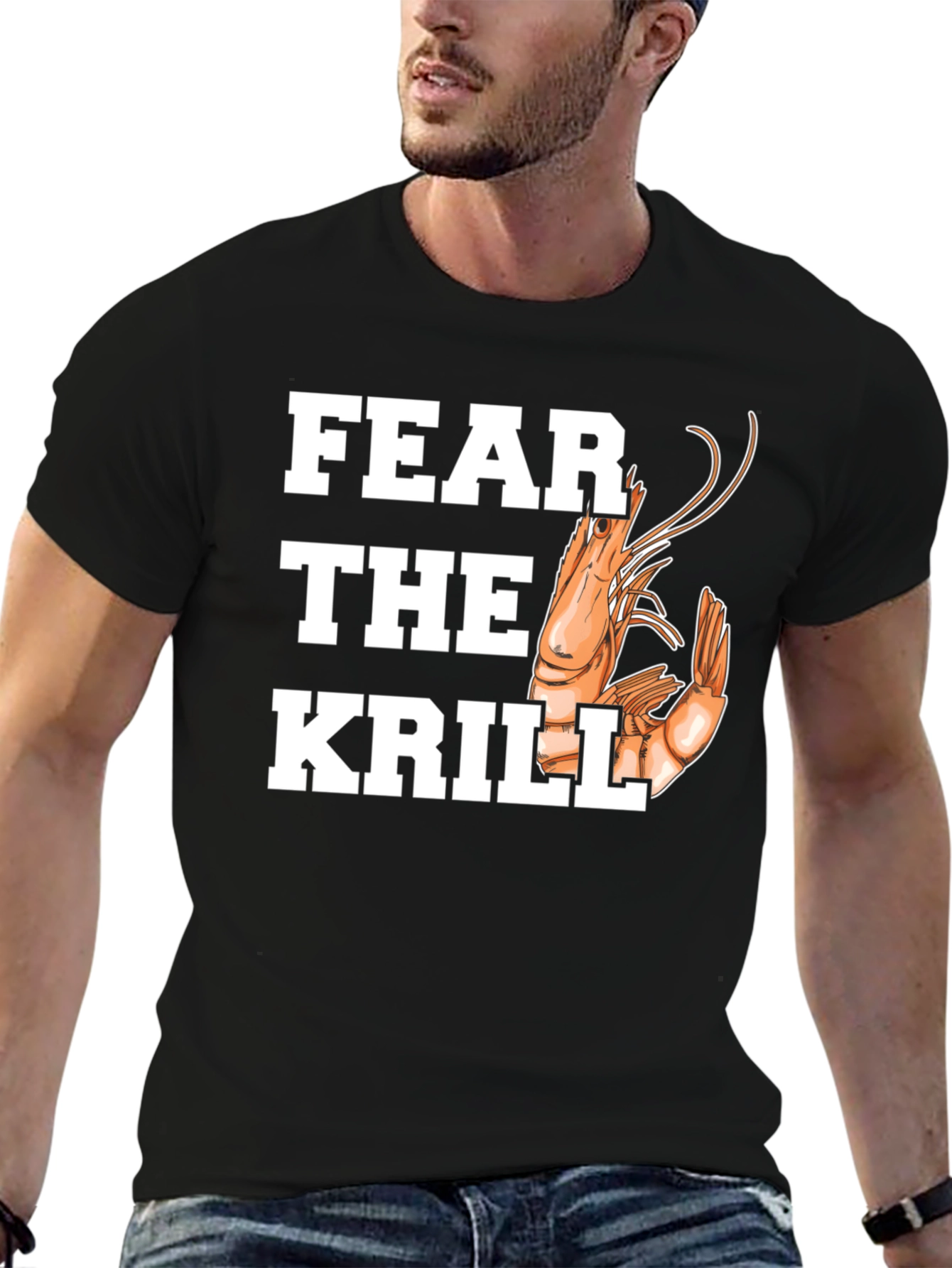 Black Fear the Krill Graphic Tee view 6