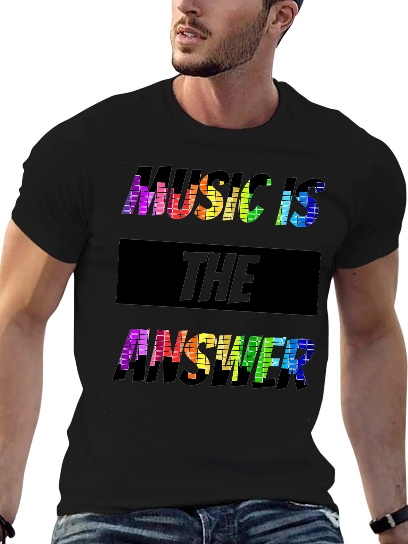 Black Music Is The Answer Graphic T-Shirt view 6