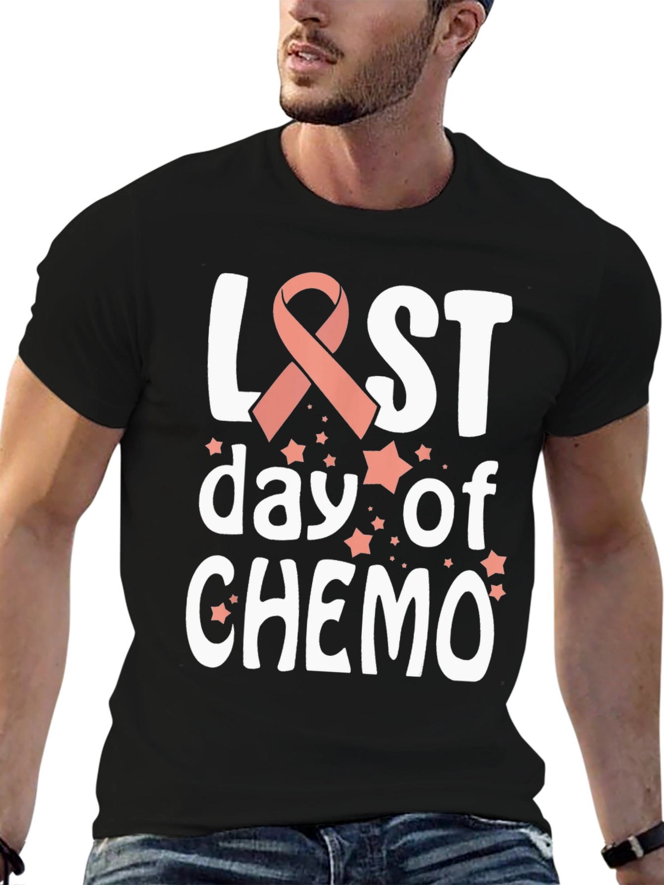 Black Last Day of Chemo T-Shirt - Cancer Awareness  view 6