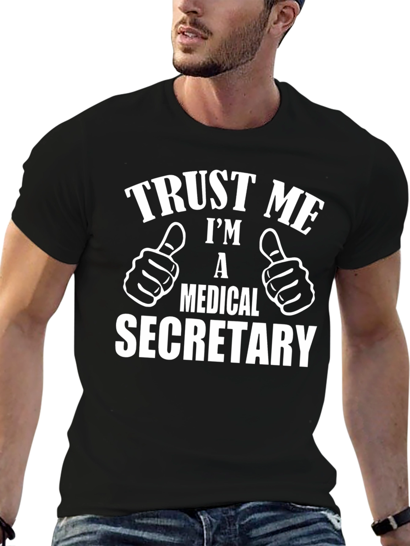 Black Trust Me Medical Secretary T-Shirt view 6