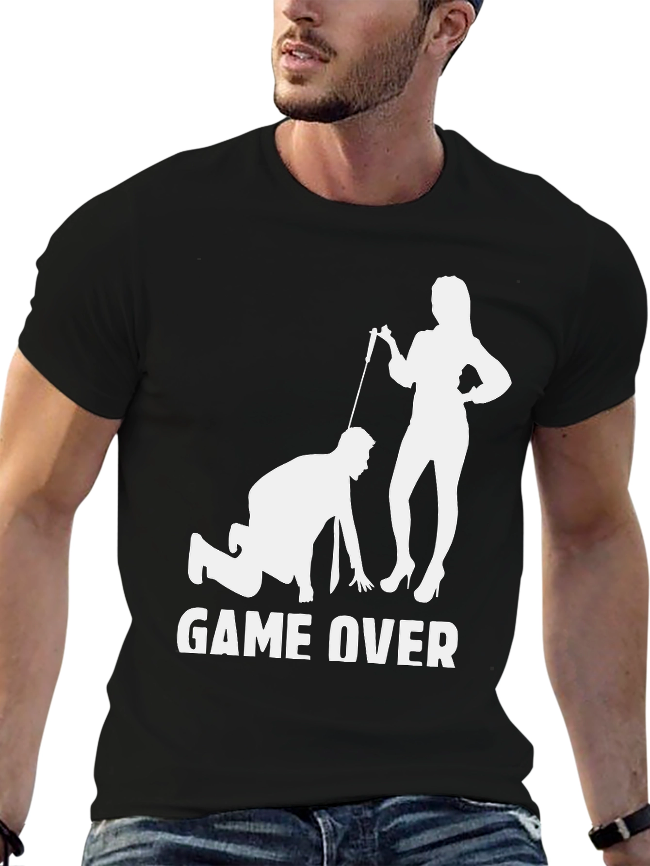 Black Game Over Novelty Graphic T-Shirt view 6