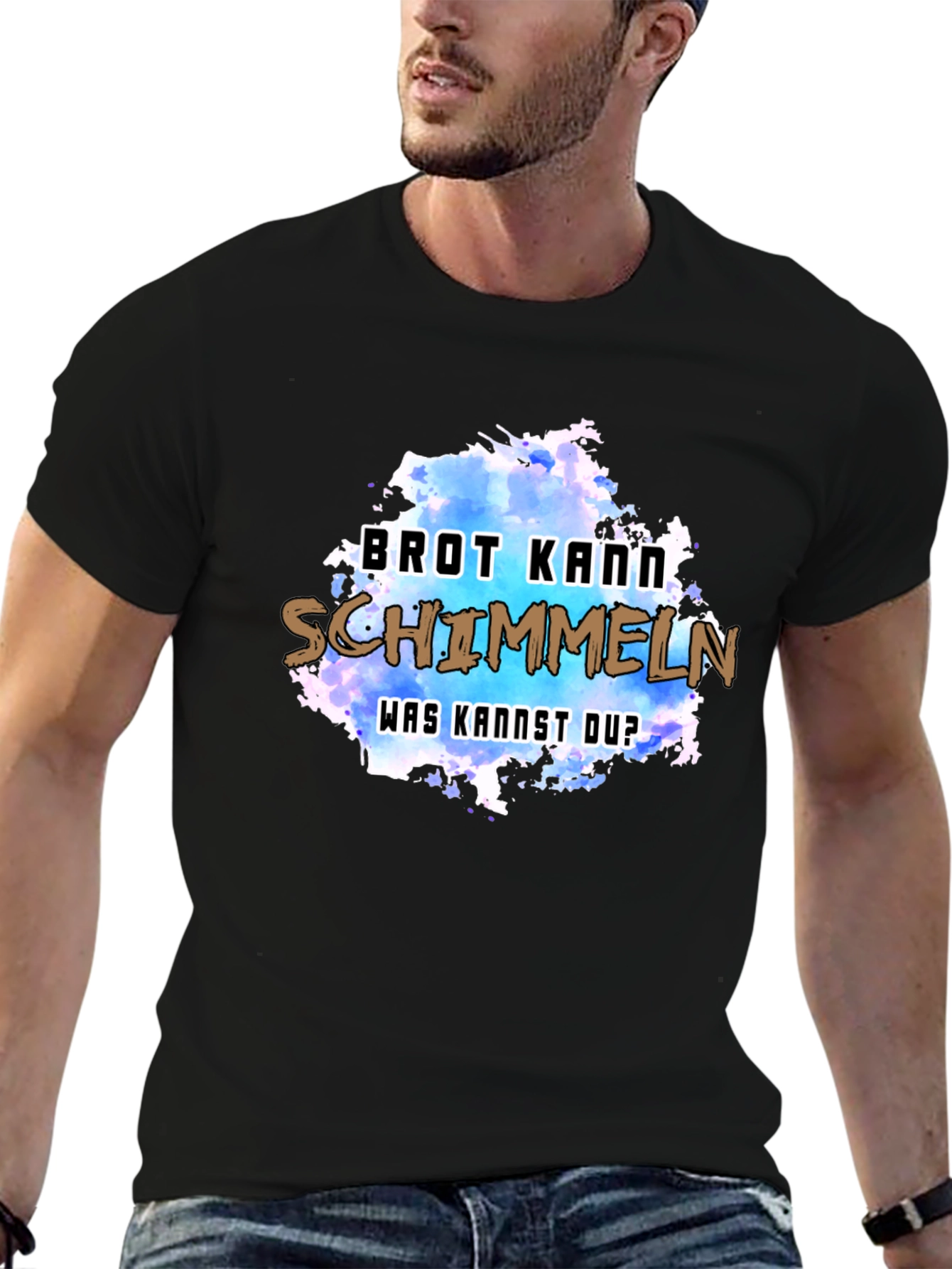 Black Humorous Brot Kann Schimmeln Graphic Tee view 6