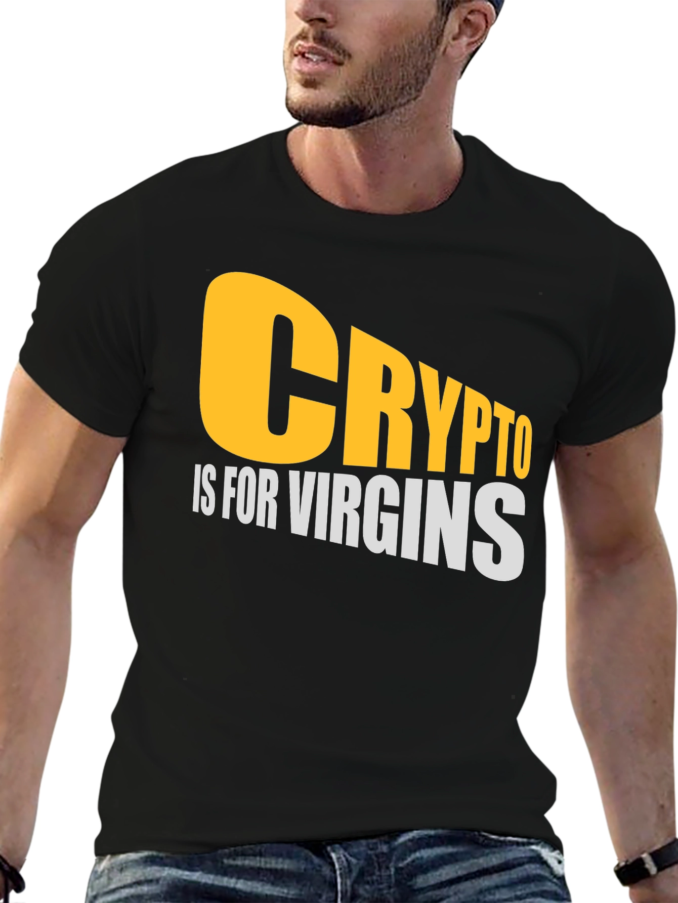 Black Crypto is for Virgins Graphic T-Shirt view 6