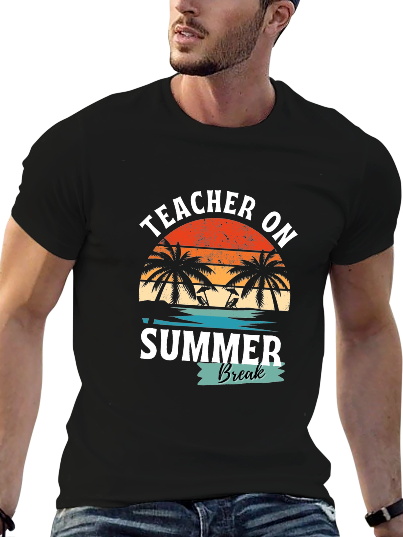 Black Teacher On Summer Break Graphic T-Shirt view 6