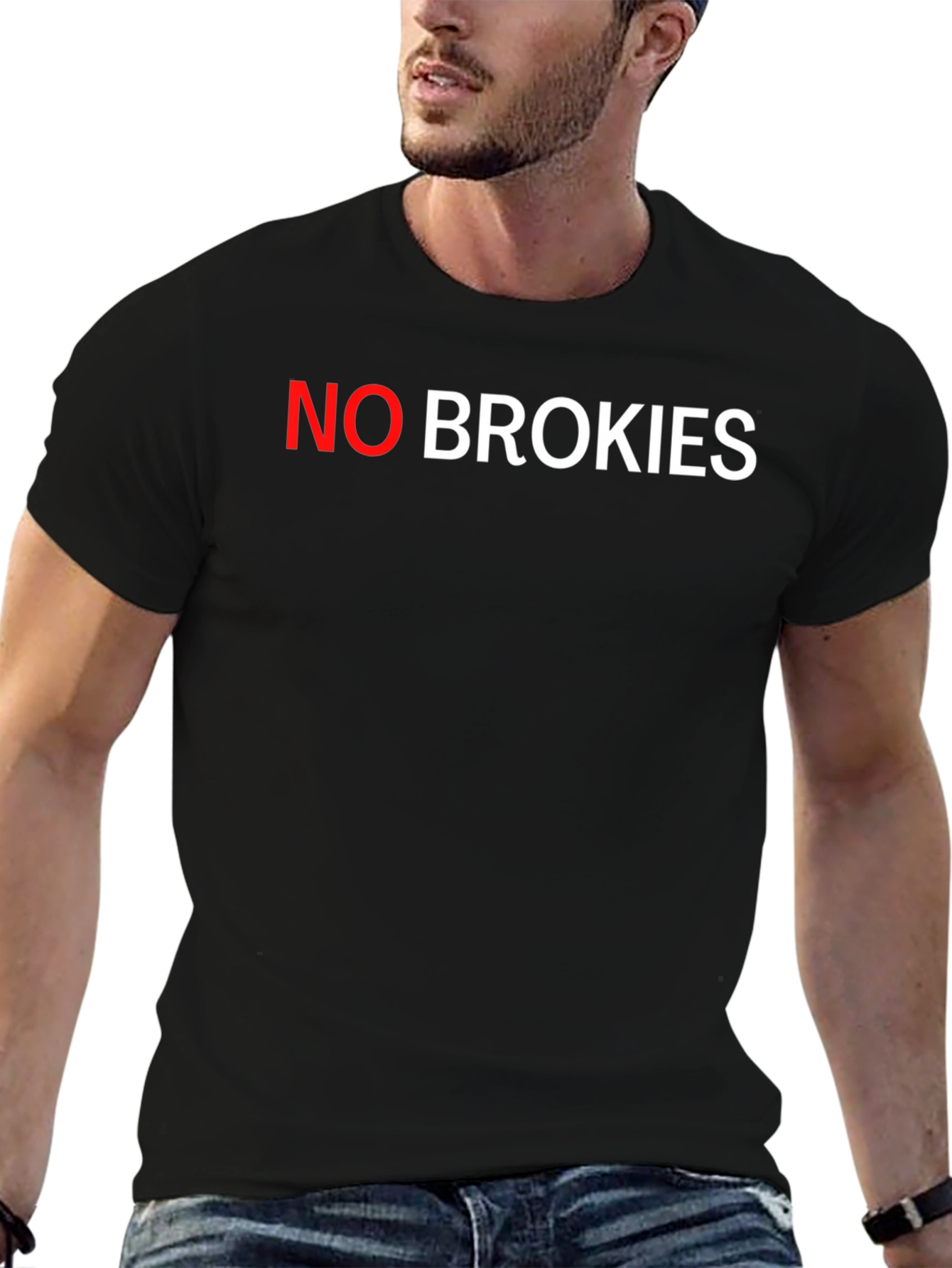 Black No Brokies Black T-Shirt view 6