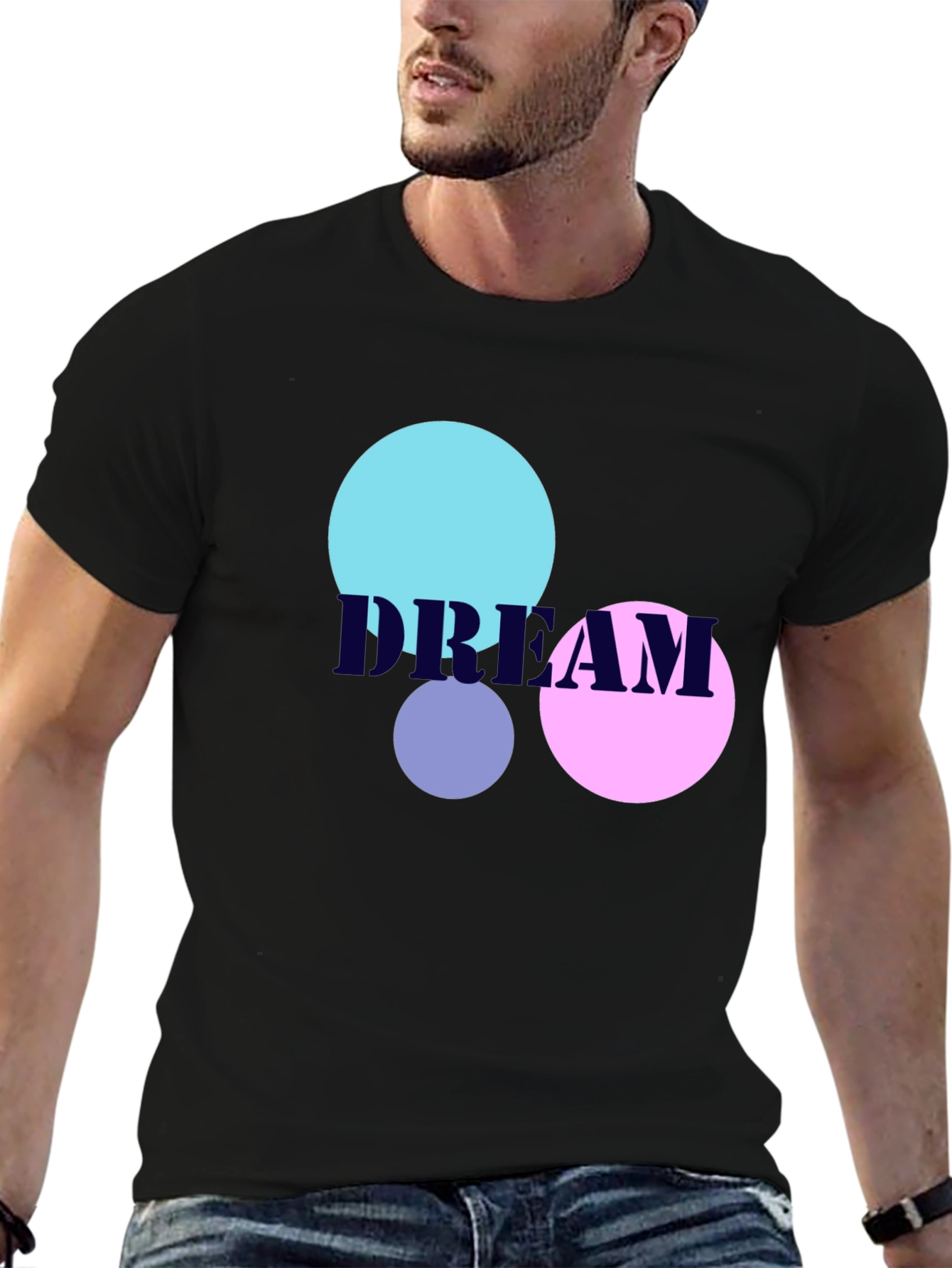 Black Dream Graphic Tee - Stylish Black T-Shirt view 6