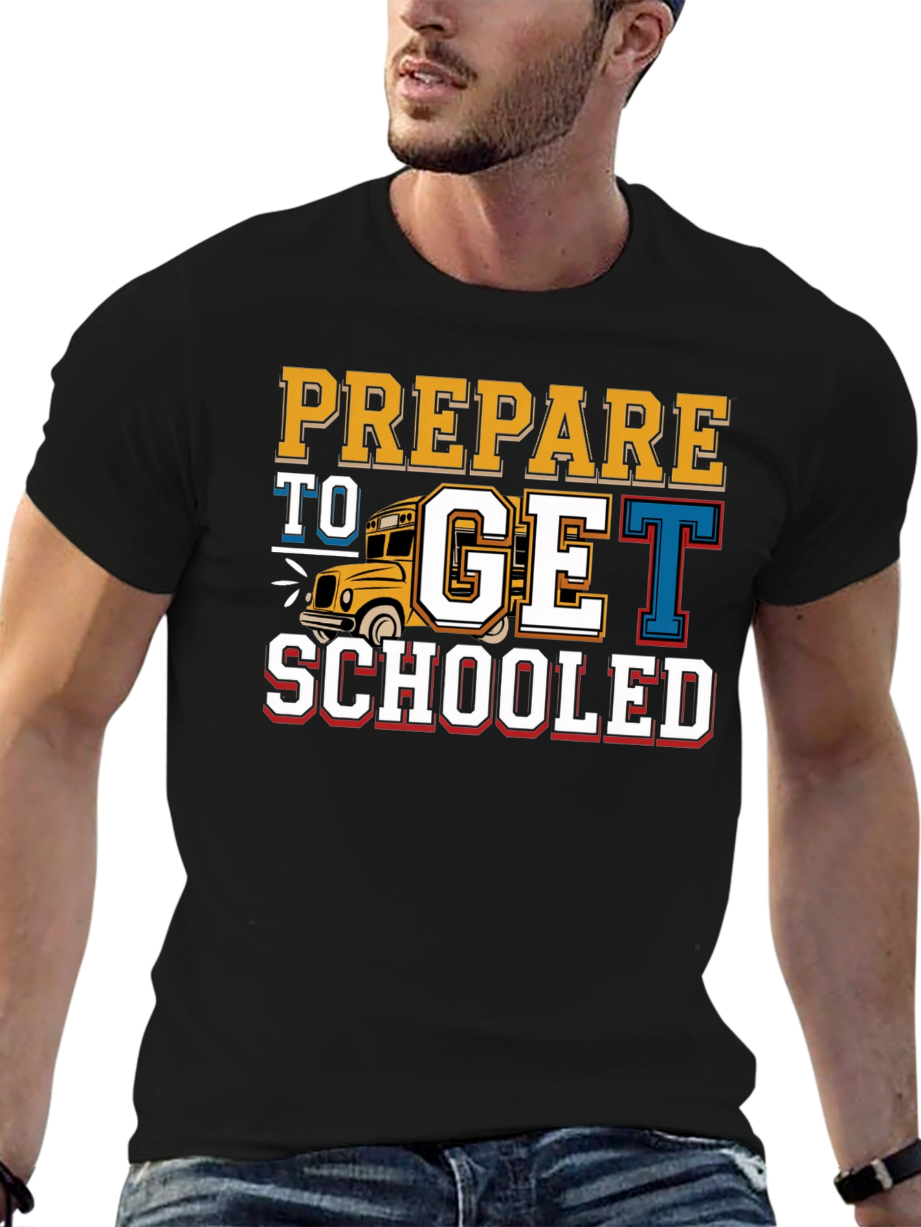 Black Prepare to Get Schooled T-Shirt Back to School view 6