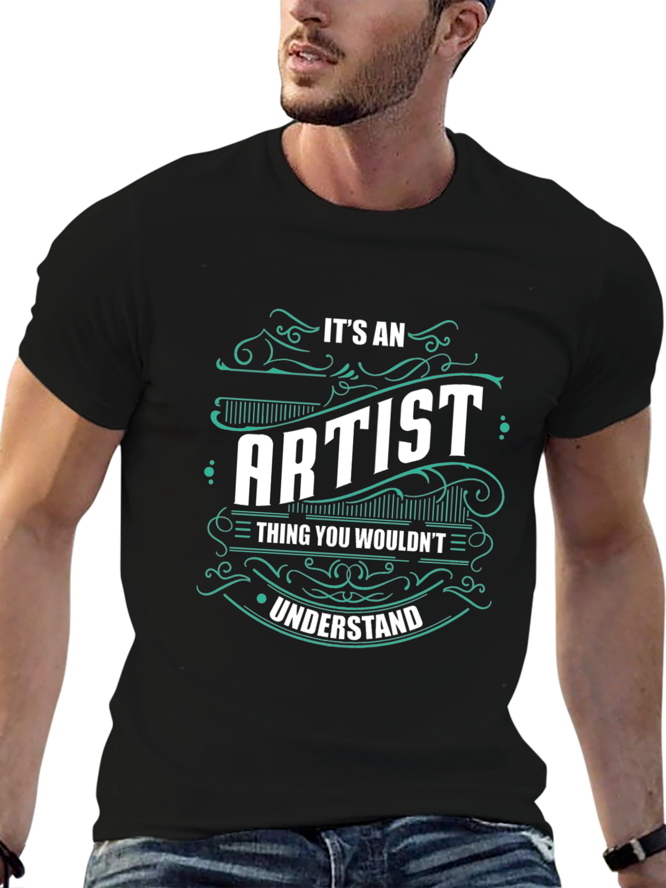 Black It's an Artist Thing T-Shirt view 6
