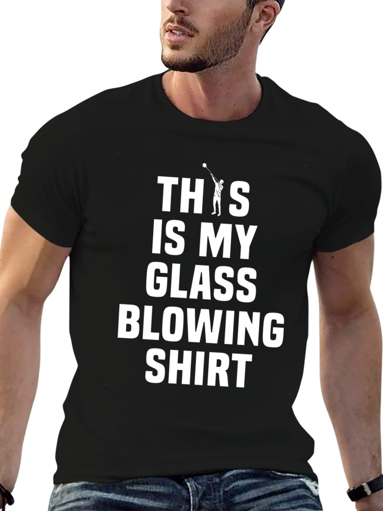 Black Glass Blowing Shirt - Funny Artist T-Shirt view 6