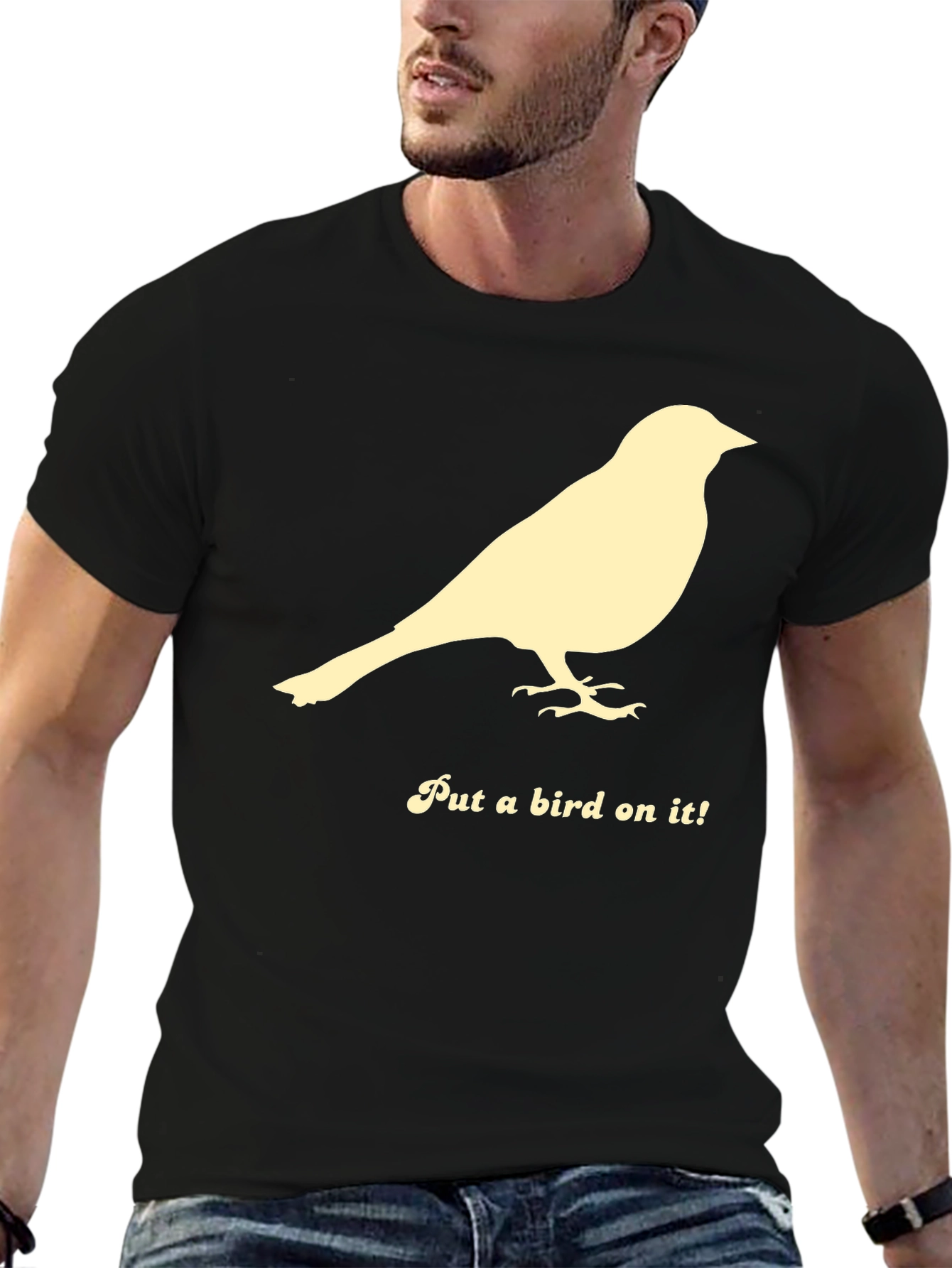Black Put a Bird on It! Graphic Tee view 6
