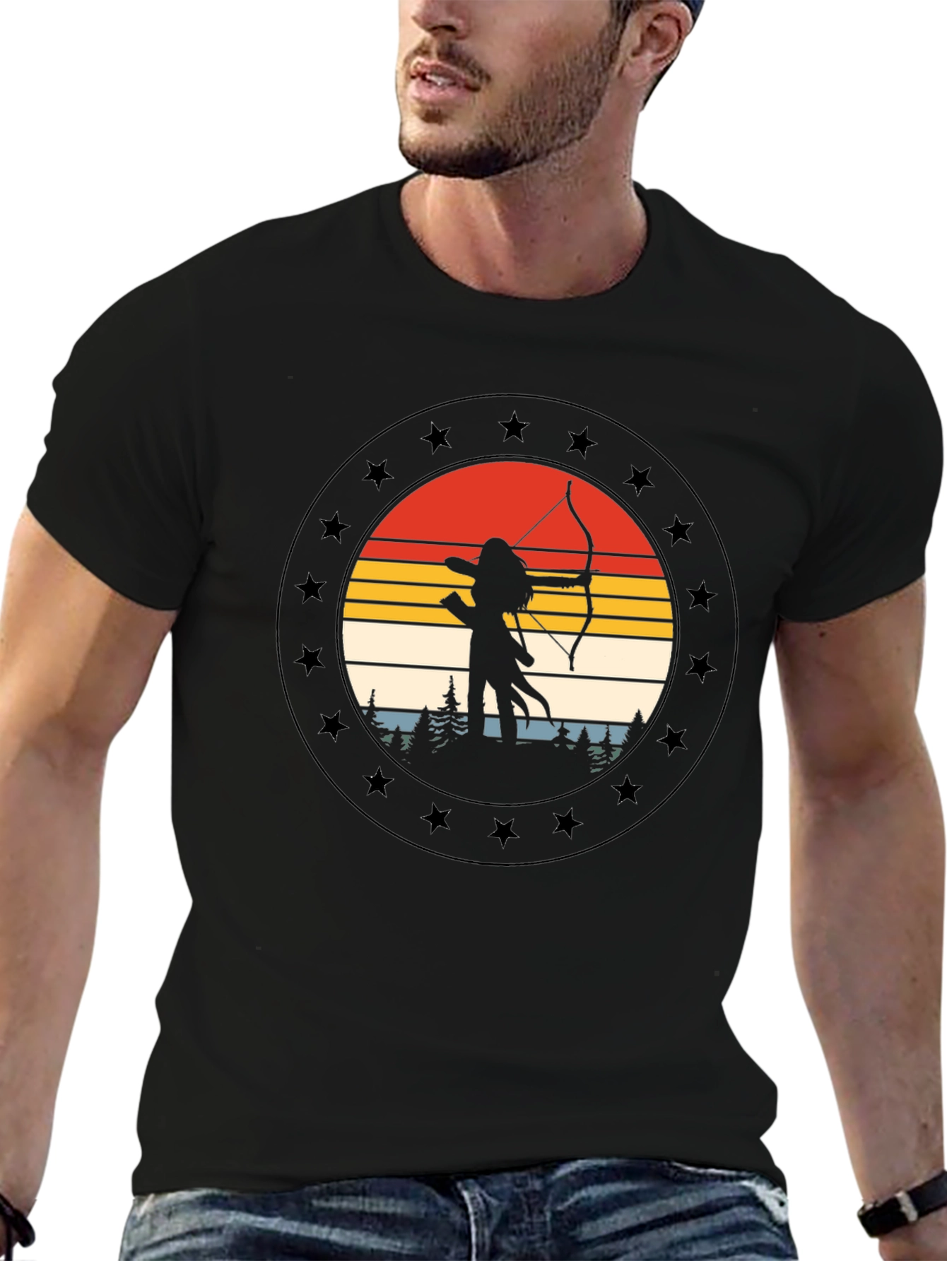 Black Archer Silhouette T-Shirt view 6