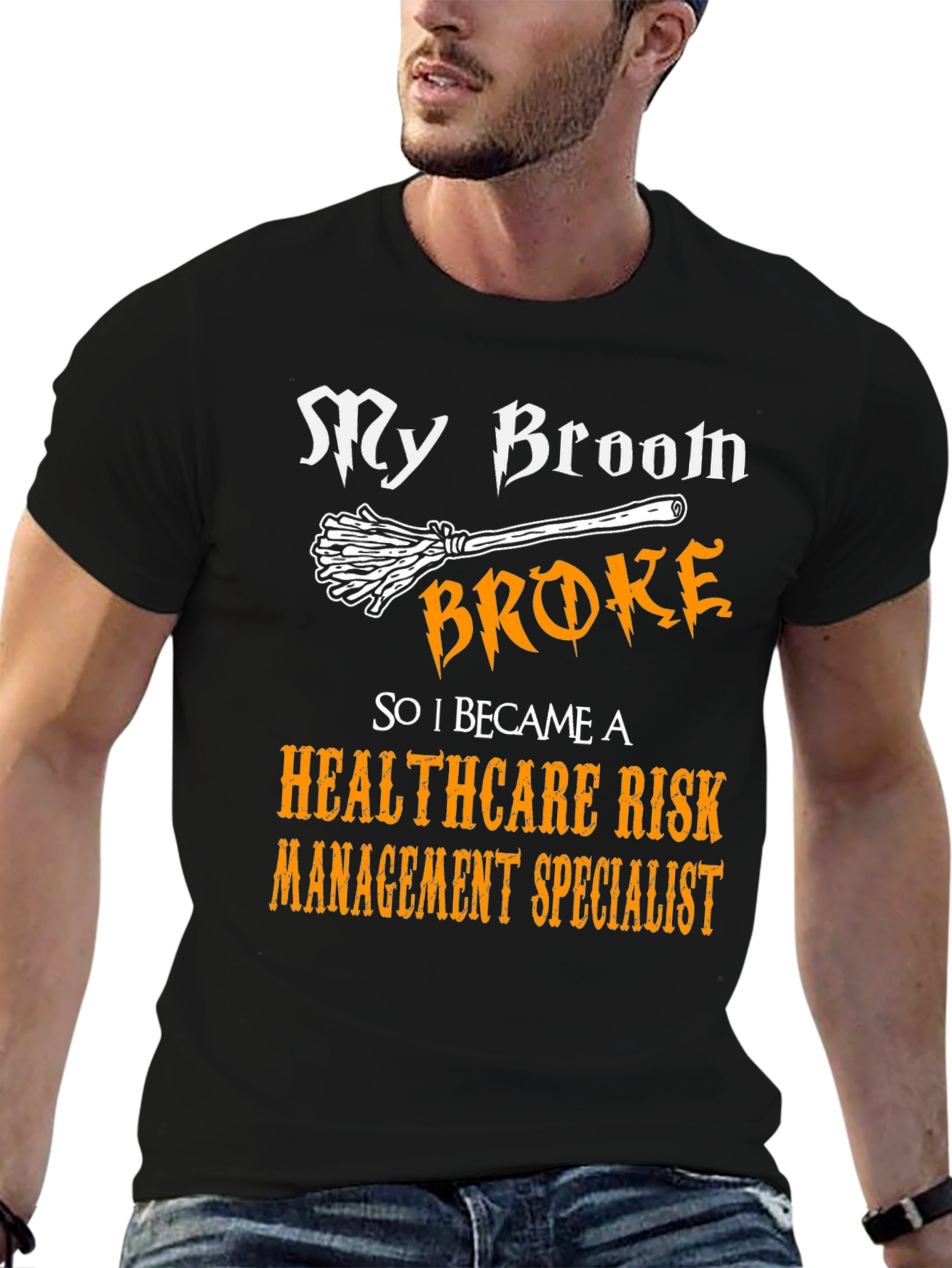 Black Healthcare Risk Specialist T-Shirt view 6