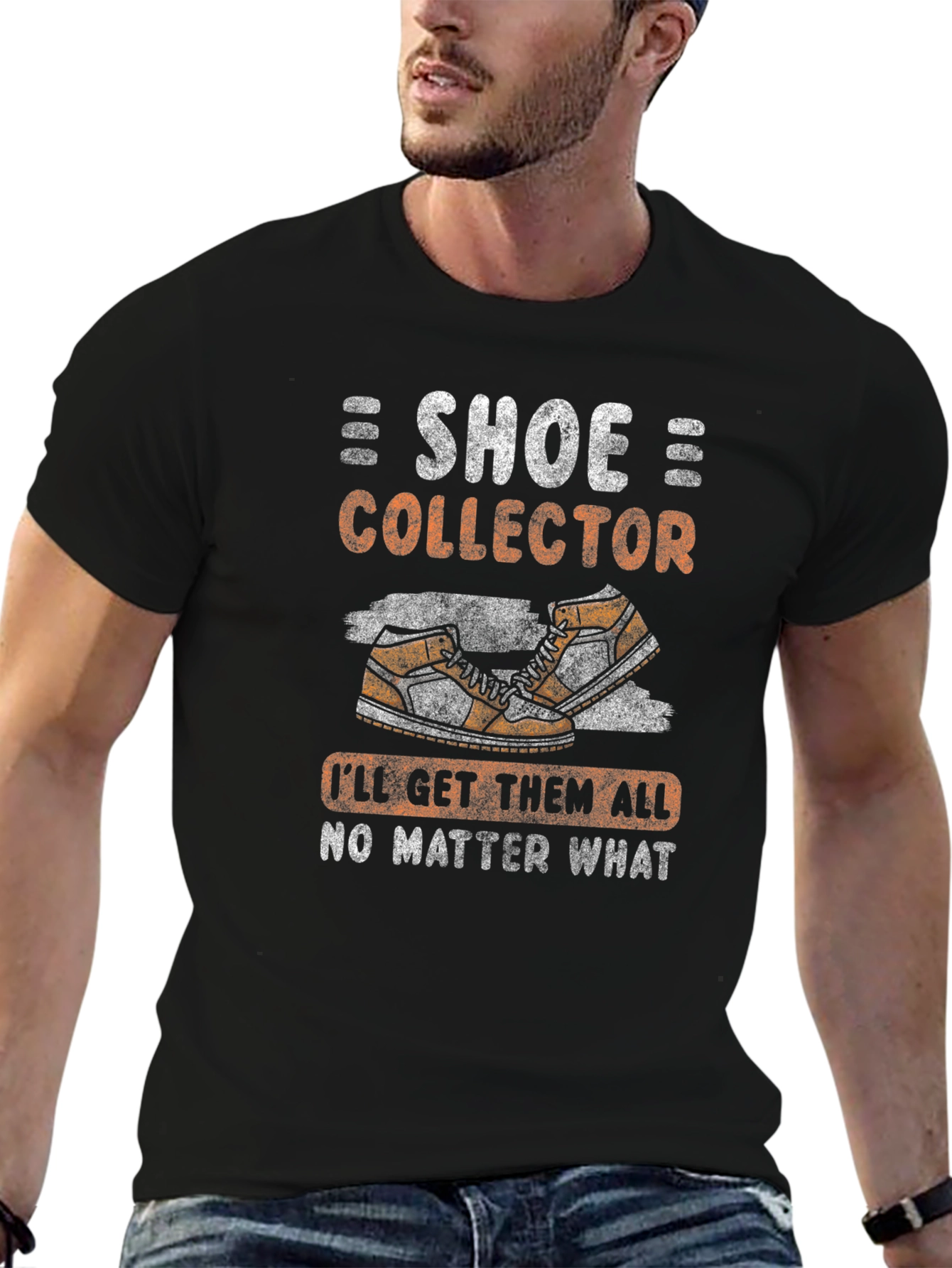 Black Shoe Collector T-Shirt - Funny Sneaker Lover Tee view 6