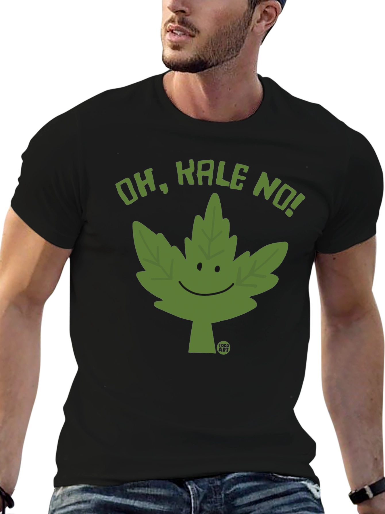 Black Oh Kale No! Graphic T-Shirt view 6