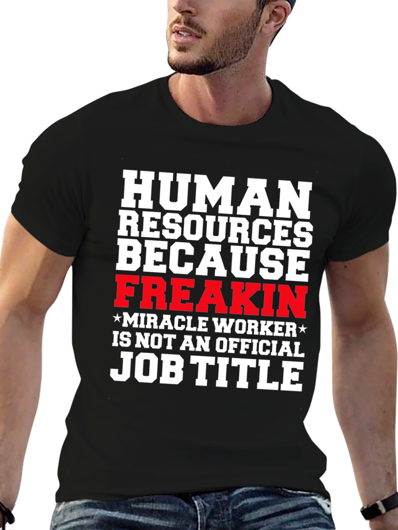 Black Human Resources Funny Job Title Graphic Tee view 6