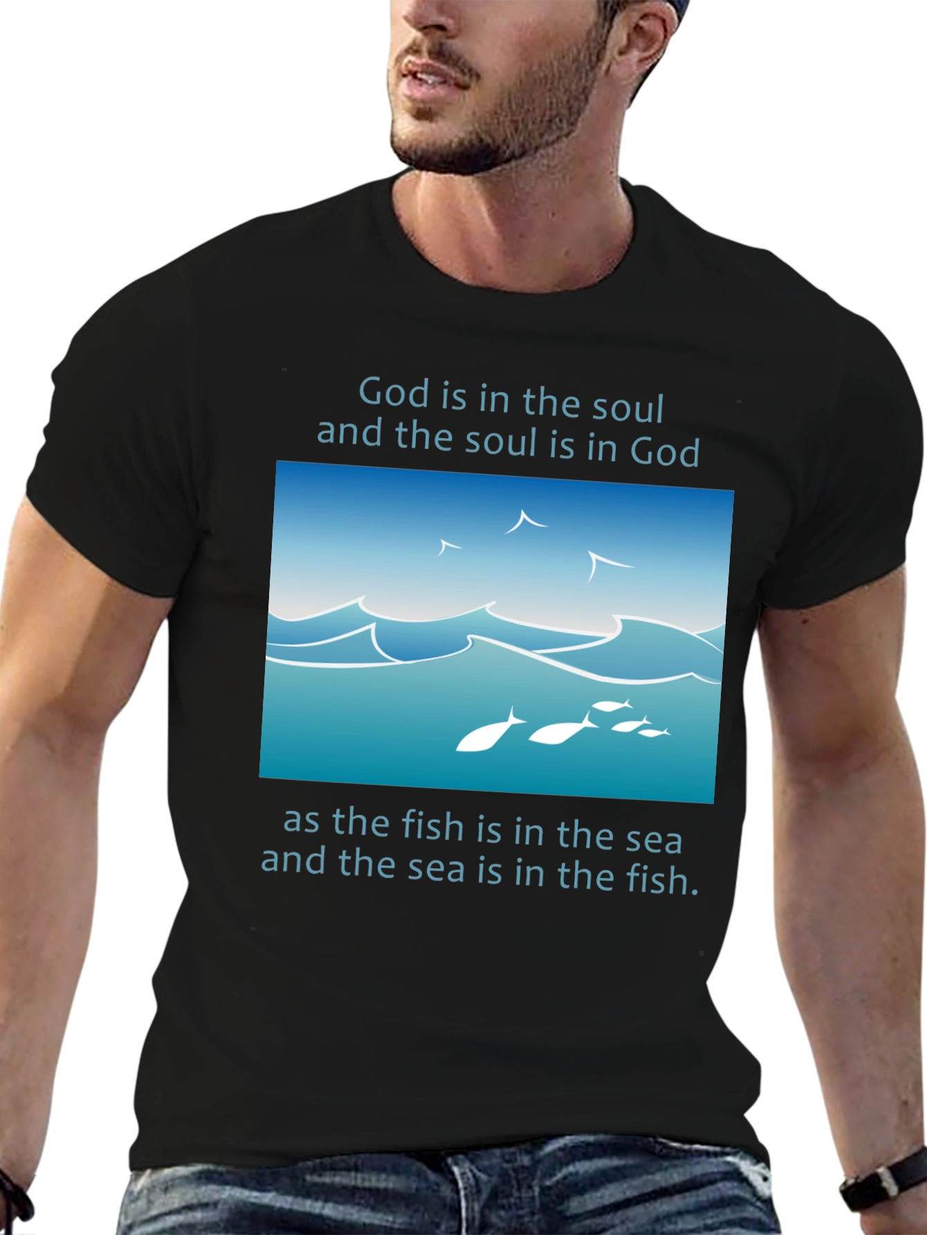 Black Soul in God Graphic T-Shirt view 6