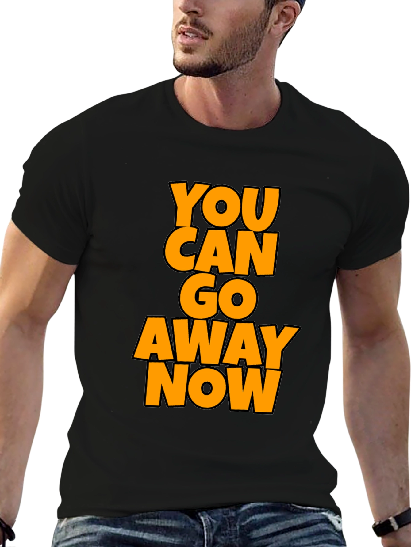 Black Funny Sarcastic Graphic Tee - You Can Go Away Now view 6