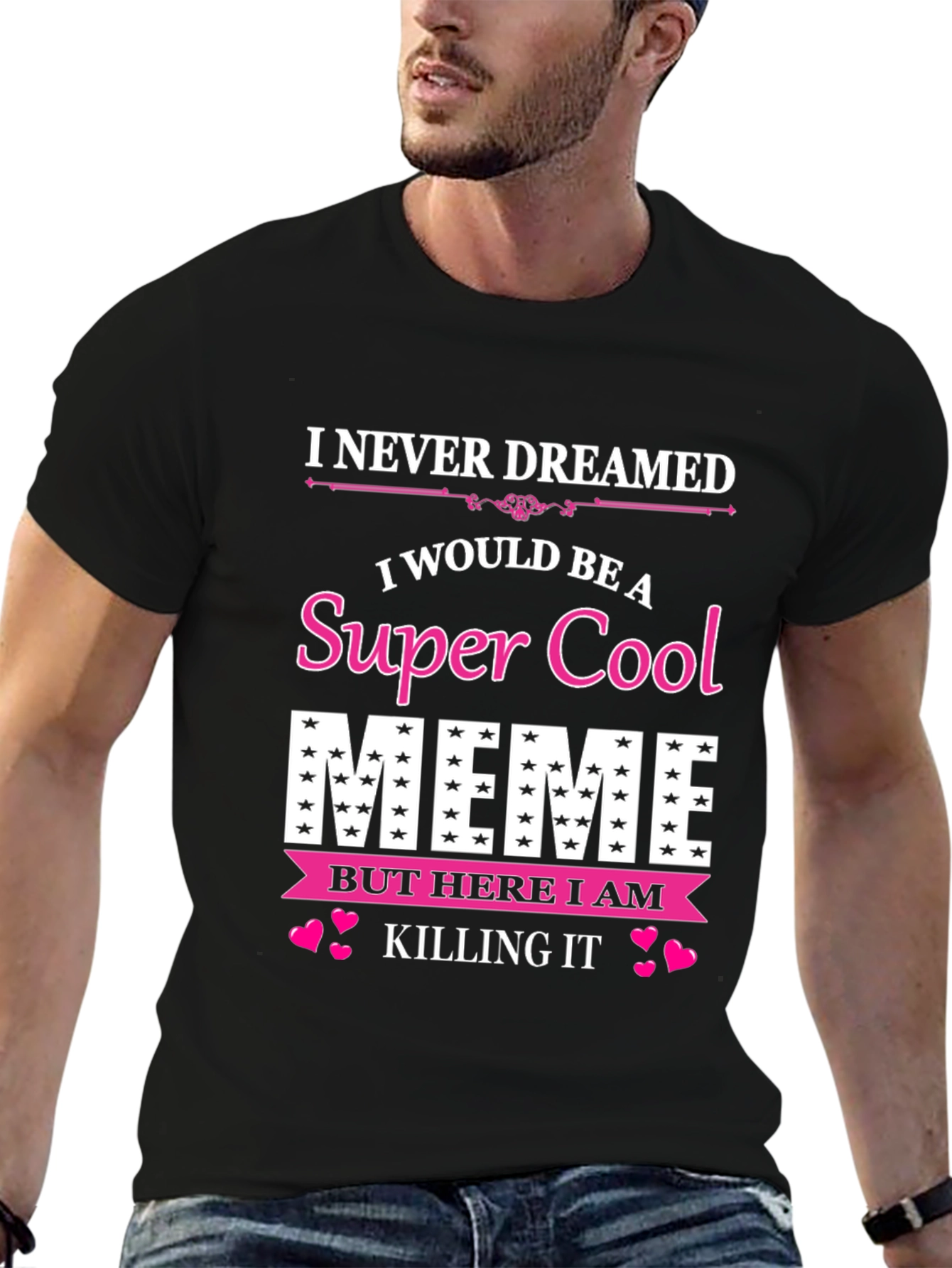 Black Super Cool Meme T-Shirt view 6