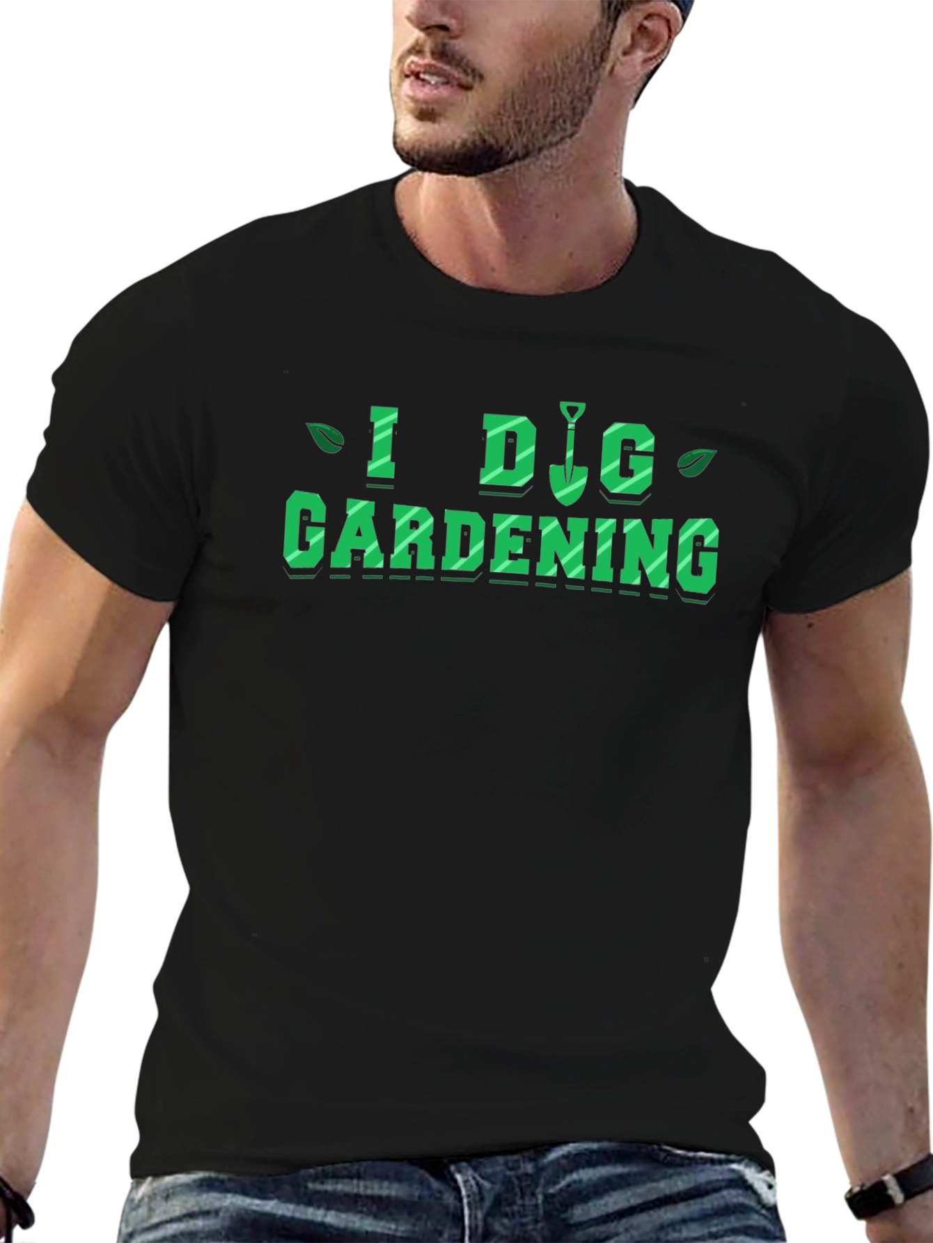 Black I Dig Gardening T-Shirt view 6