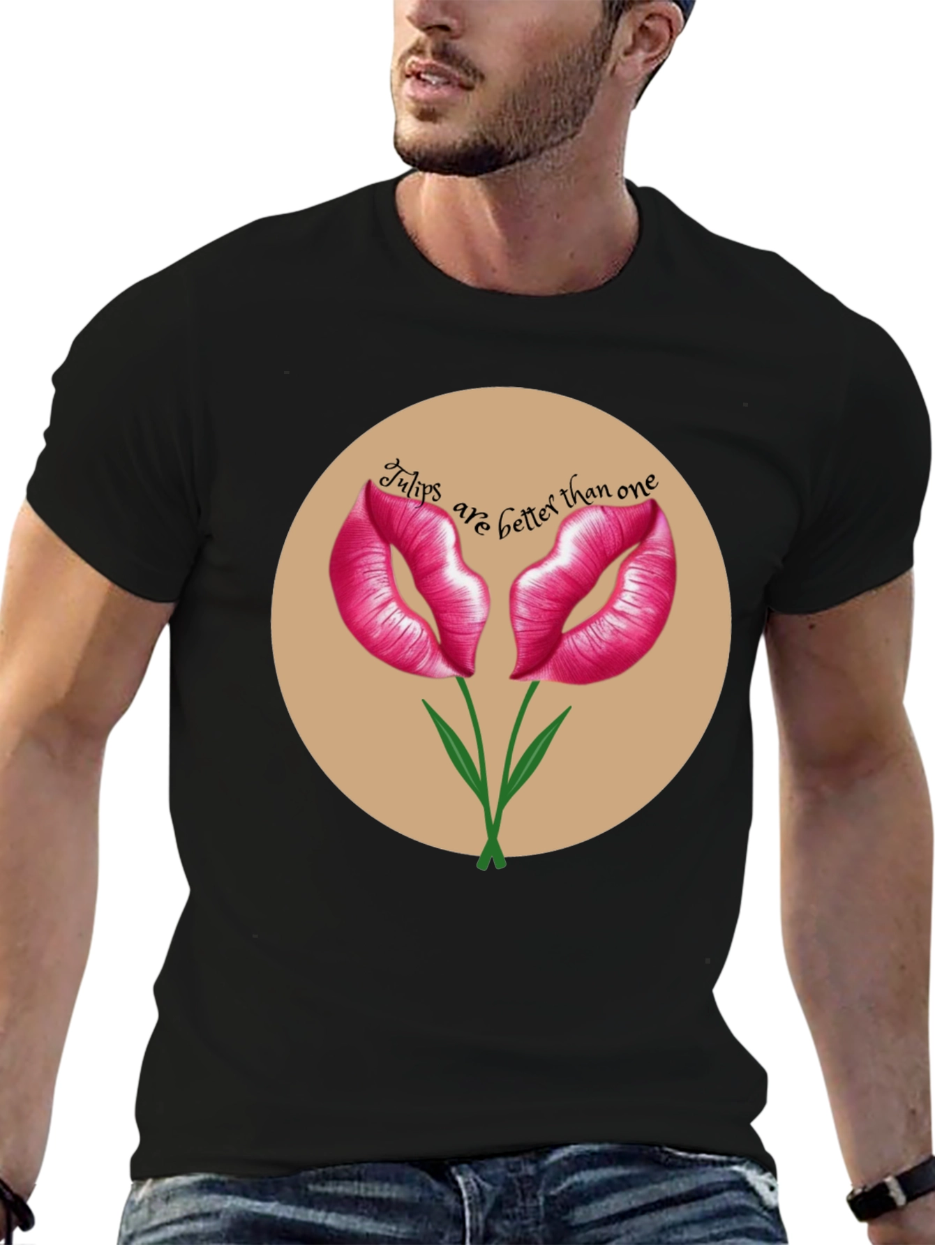 Black Tulips Are Better Than One Black T-Shirt view 6
